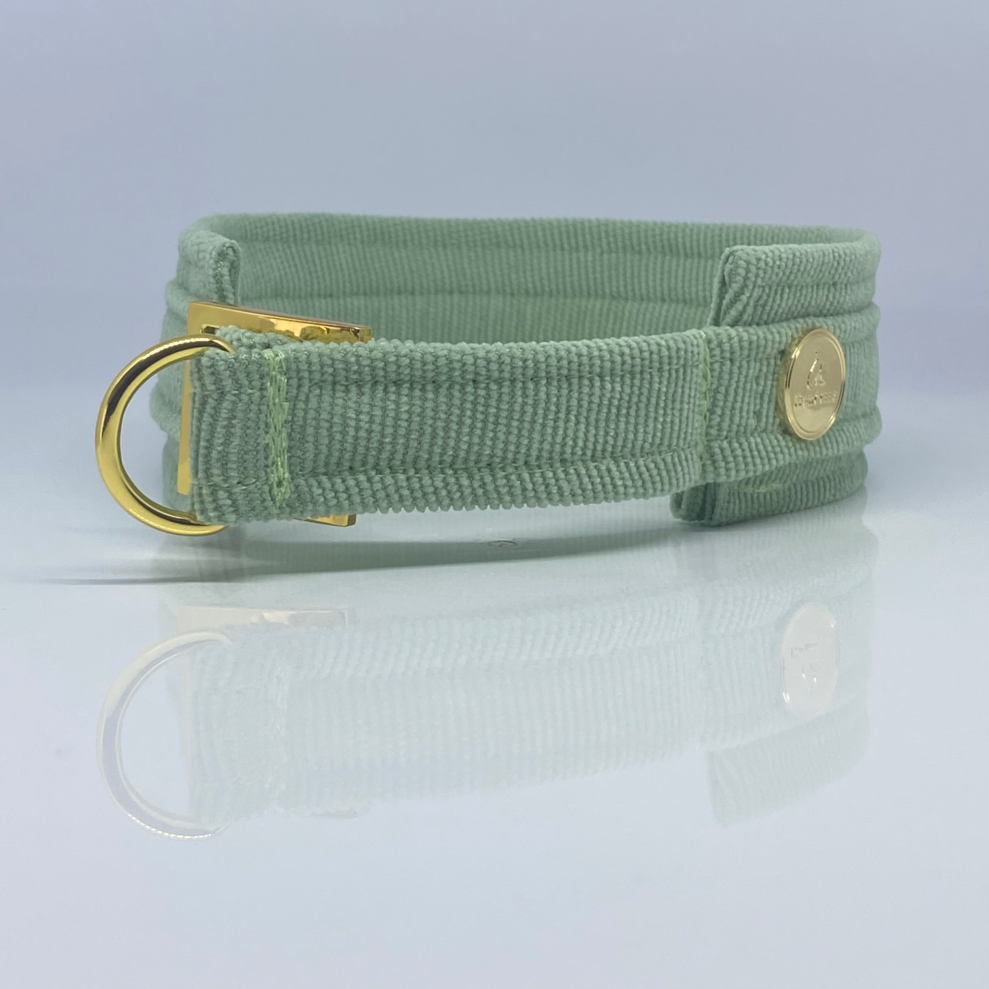 Unterlegtes Halsband Cord LINDGRÜN – Ansicht 3