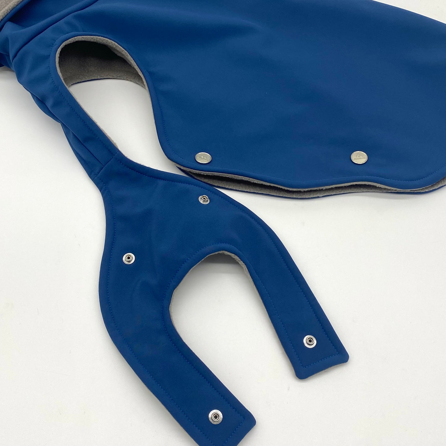 Frenchie Hundemantel Softshell MEERBLAU – Ansicht 3