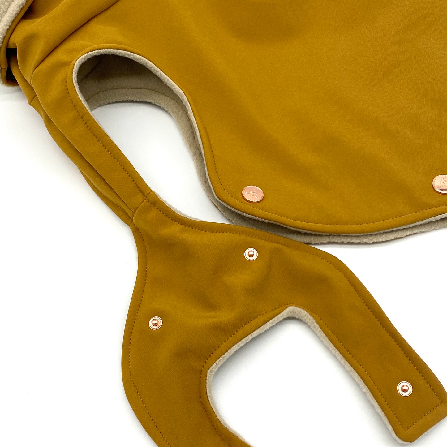 Frenchie Hundemantel Softshell SENFGELB – Ansicht 3