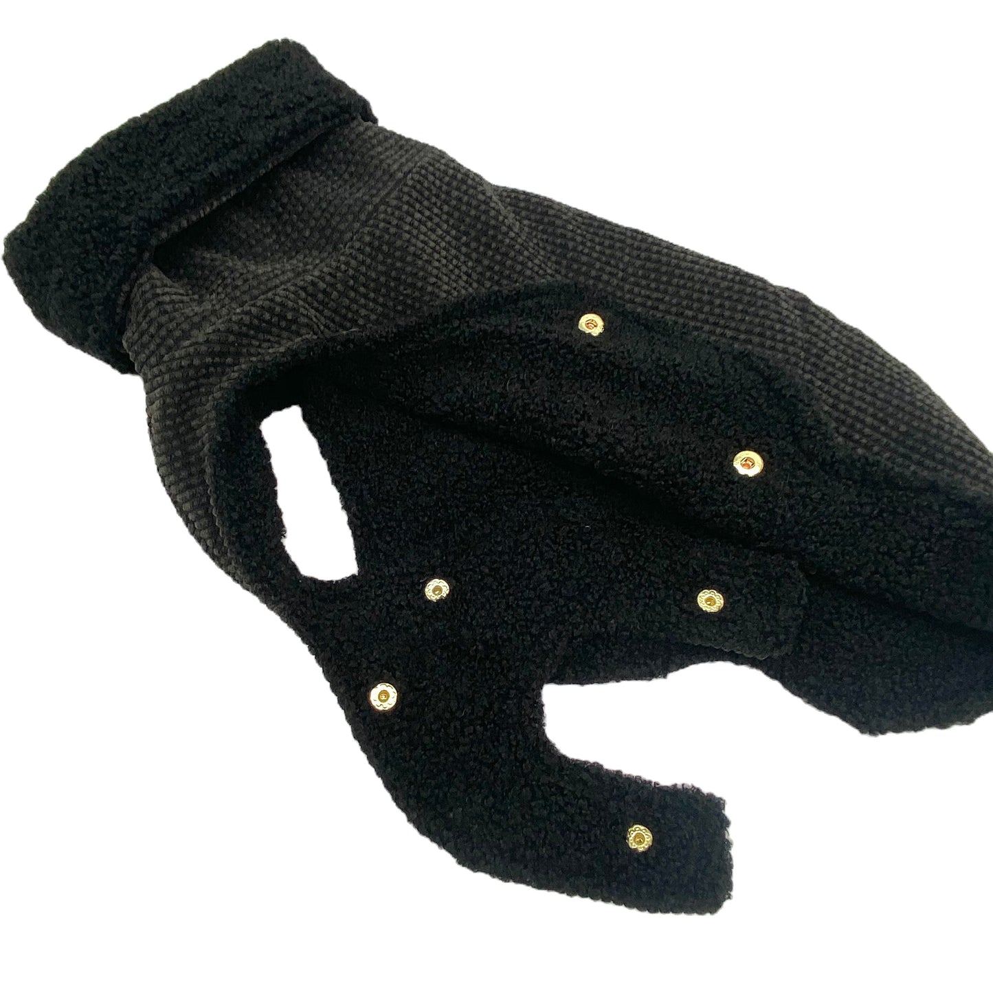 Iggy Hundemantel Cord MIDNIGHT +Teddy ONYX – Ansicht 3