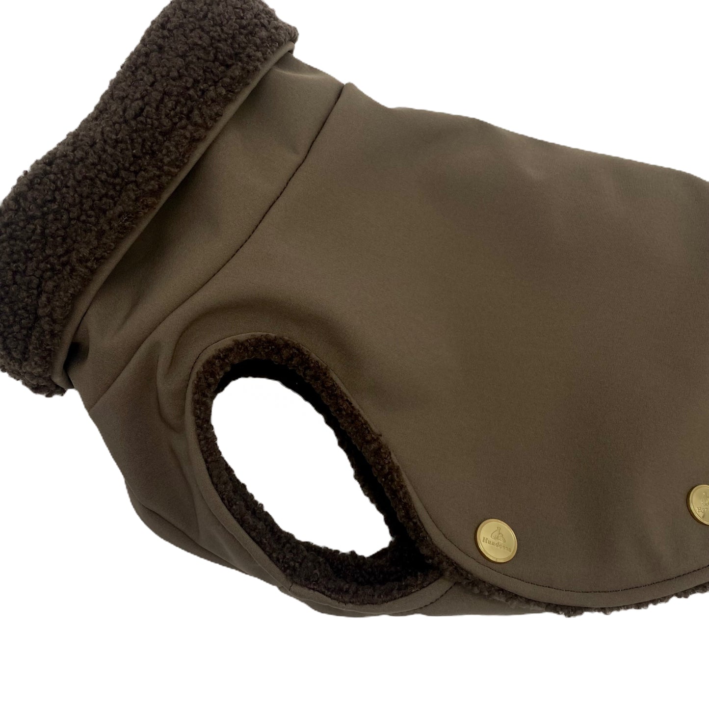 Iggy Hundemantel Softshell TAUPE + TeddyDARK MOCCA – Ansicht 3