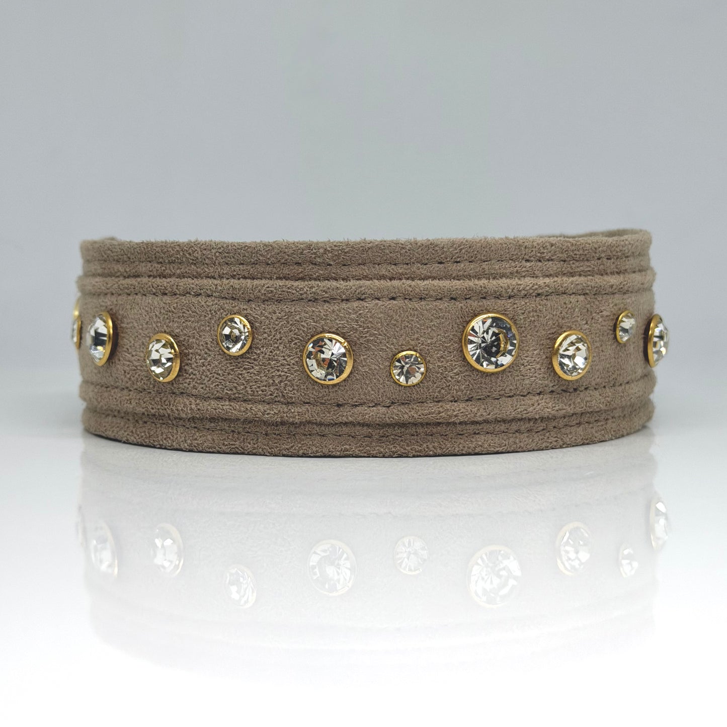 Unterlegtes Halsband KAMEL Velours