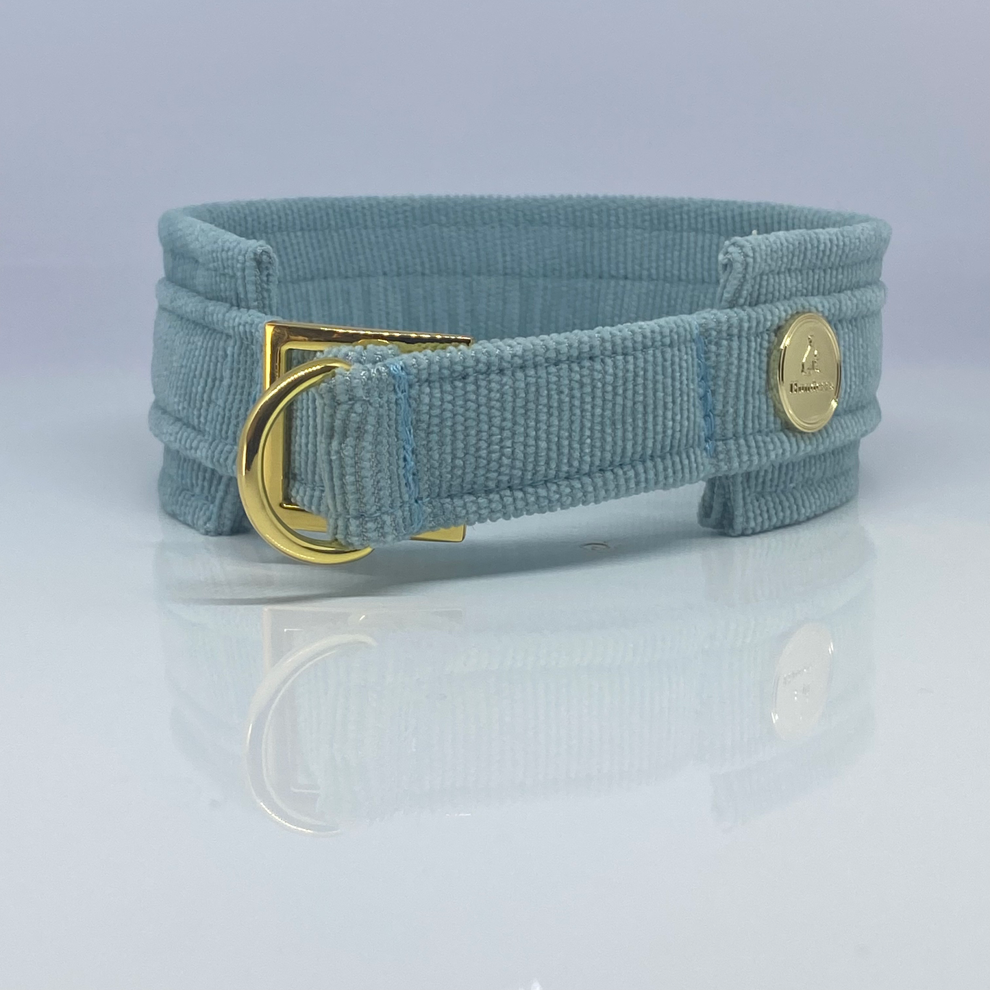 Unterlegtes Halsband Cord BABYBLAU – Ansicht 3