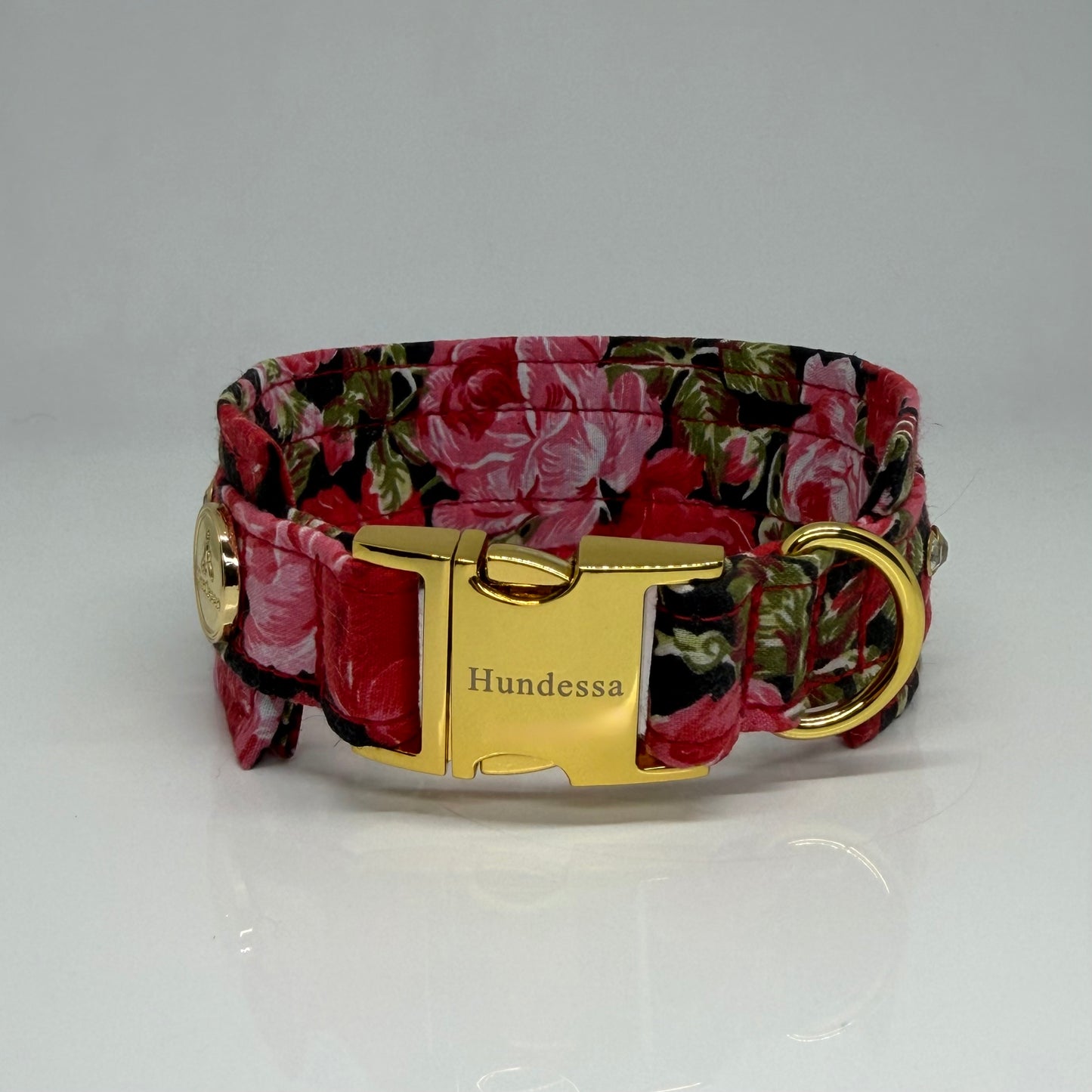 Unterlegtes Halsband RASPBERRY ROSES – Ansicht 3