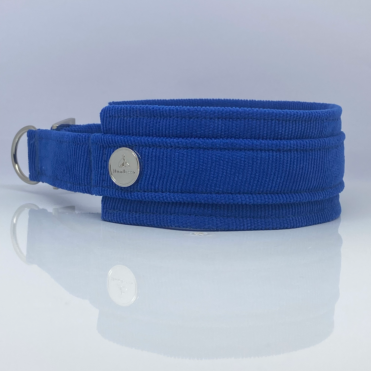 Unterlegtes Halsband Cord KORNBLUMENBLAU – Ansicht 2