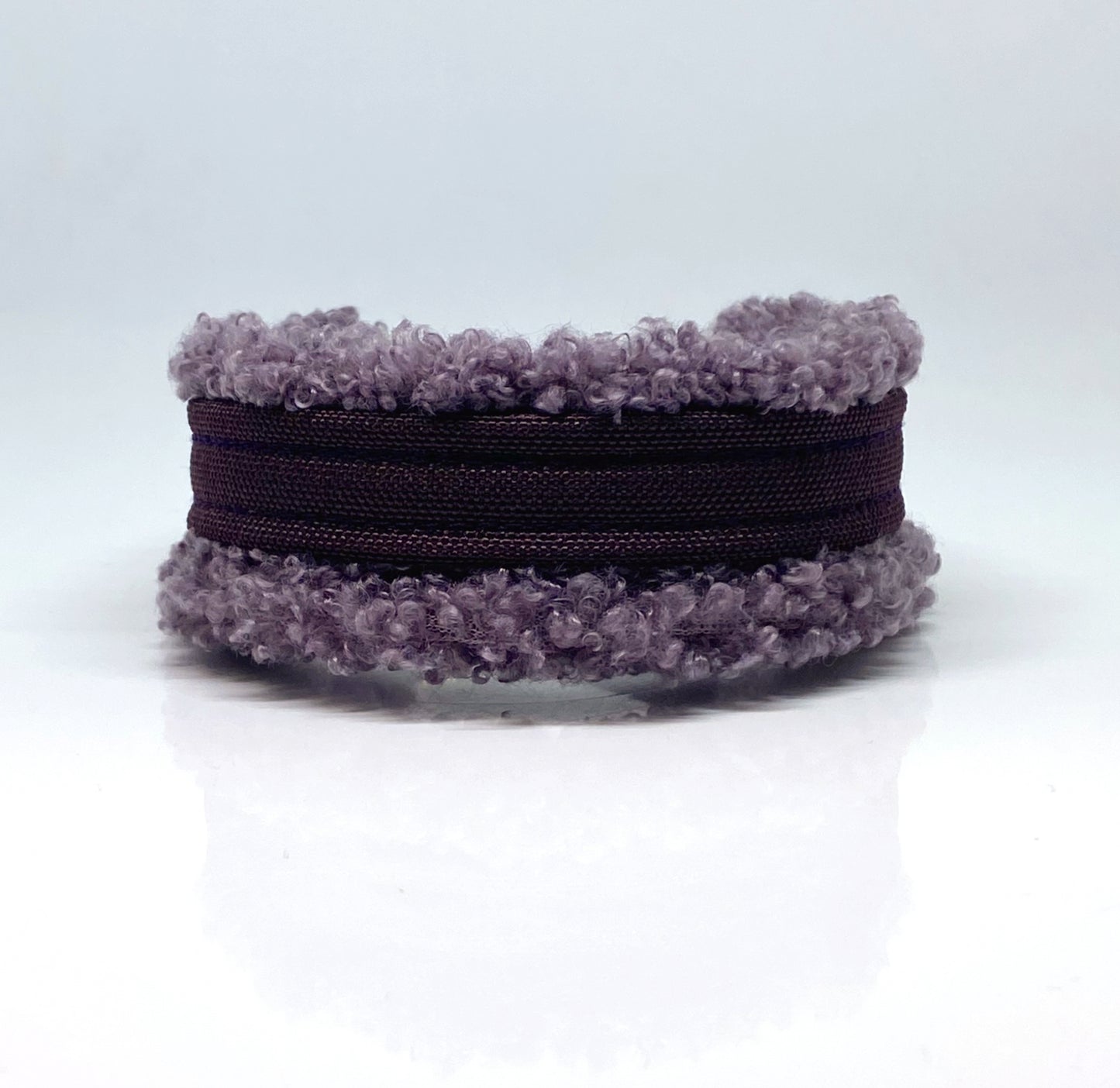 Unterlegtes Halsband MULBERRY + Teddy PURPLE – Ansicht 1