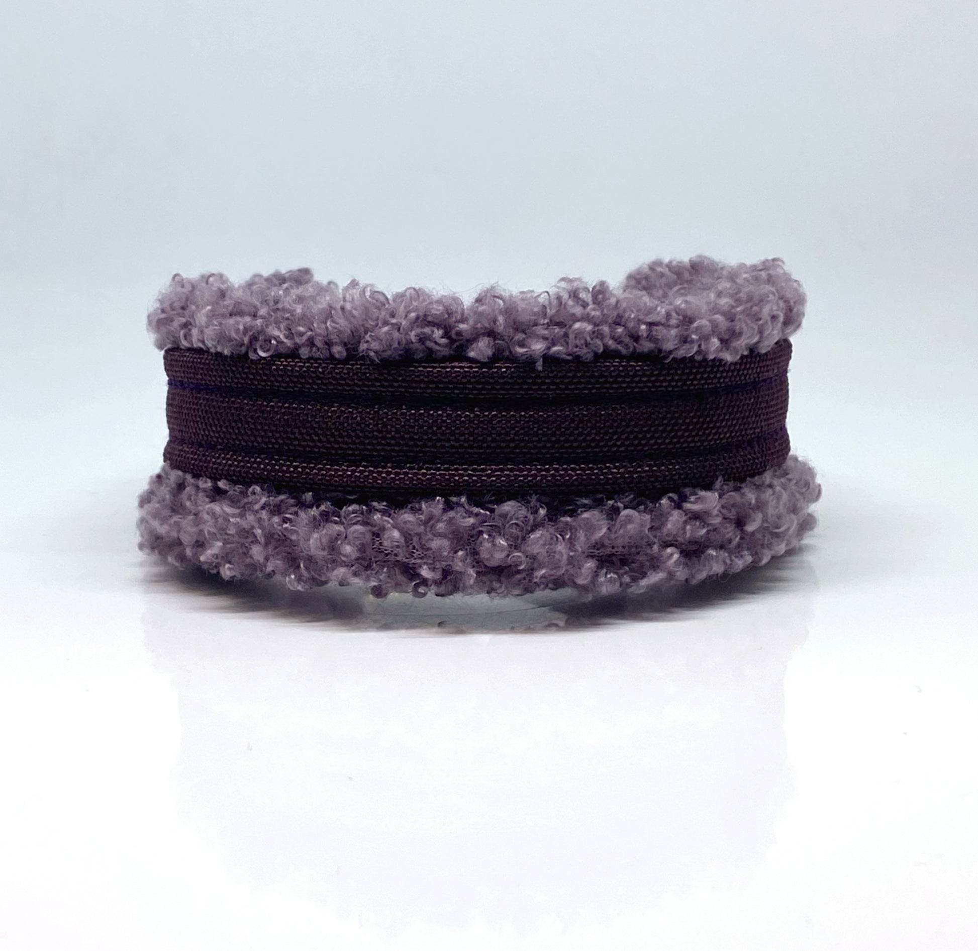 Unterlegtes Halsband MULBERRY + Teddy PURPLE – Ansicht 1