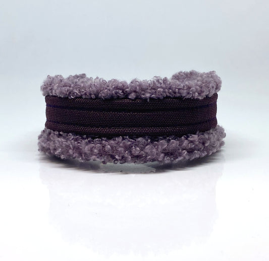 Unterlegtes Halsband MULBERRY + Teddy PURPLE – Ansicht 1