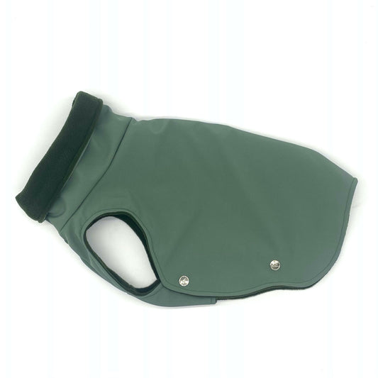 Frenchie Hundemantel Softshell ALTGRÜN – Ansicht 1
