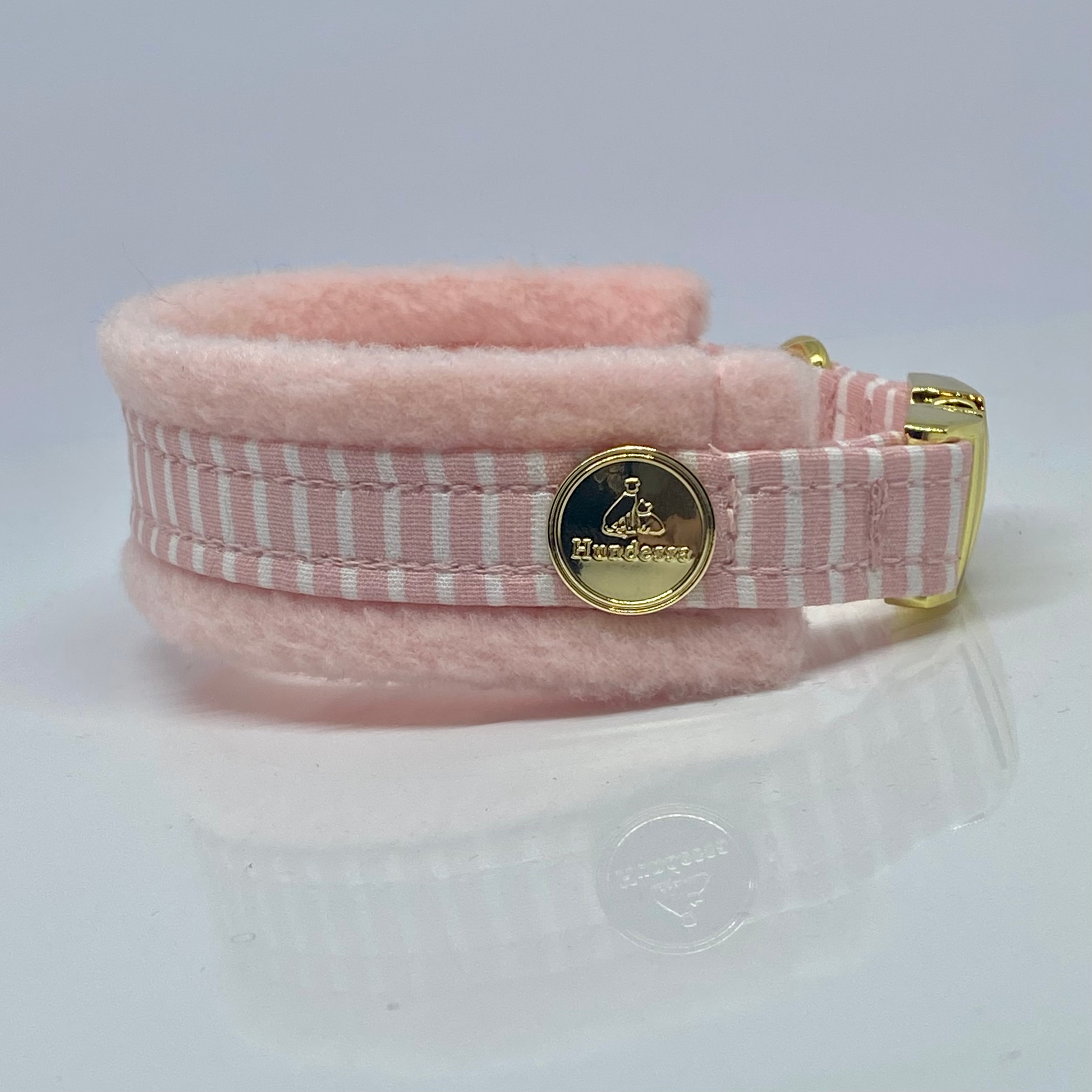 Unterlegtes Halsband MARITIM ROSA + Fleece BABYROSA – Ansicht 2