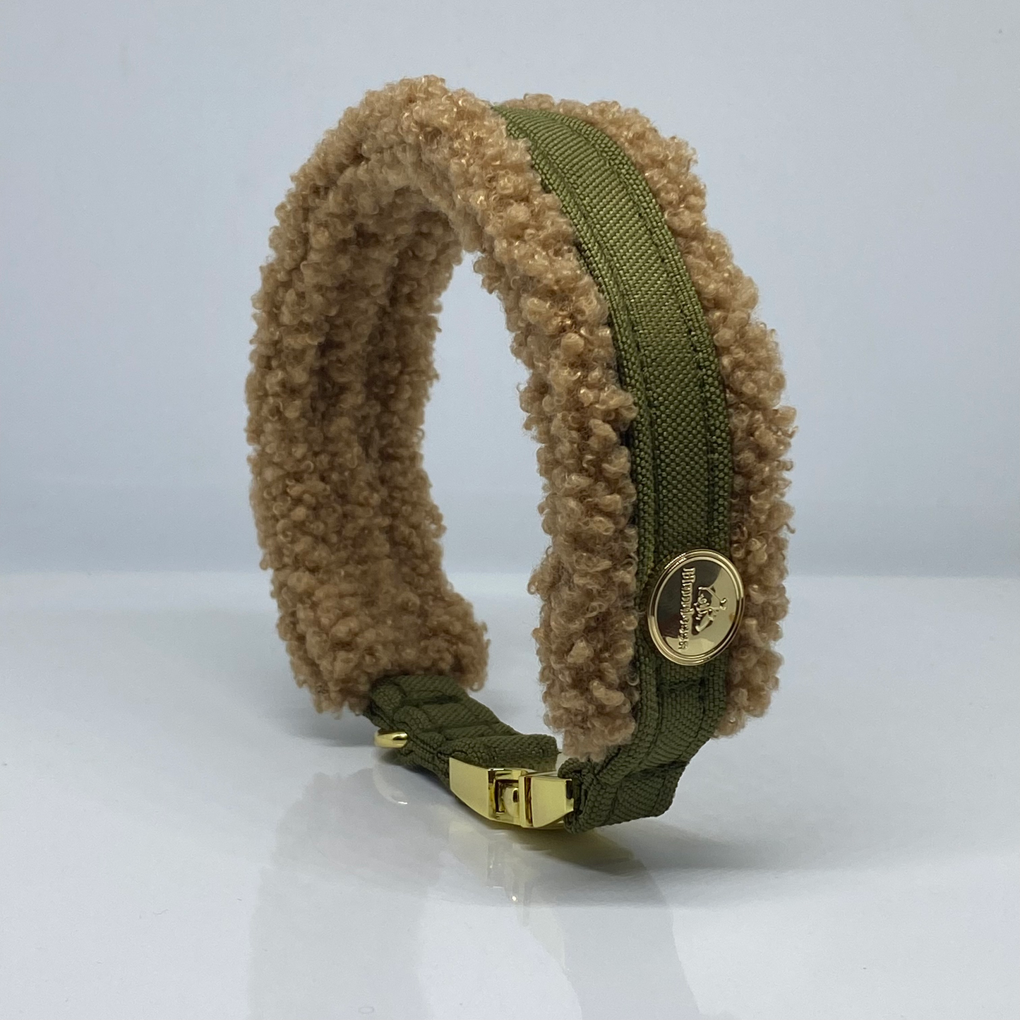 Unterlegtes Halsband OLIVE + Teddy HELLBRAUN – Ansicht 4