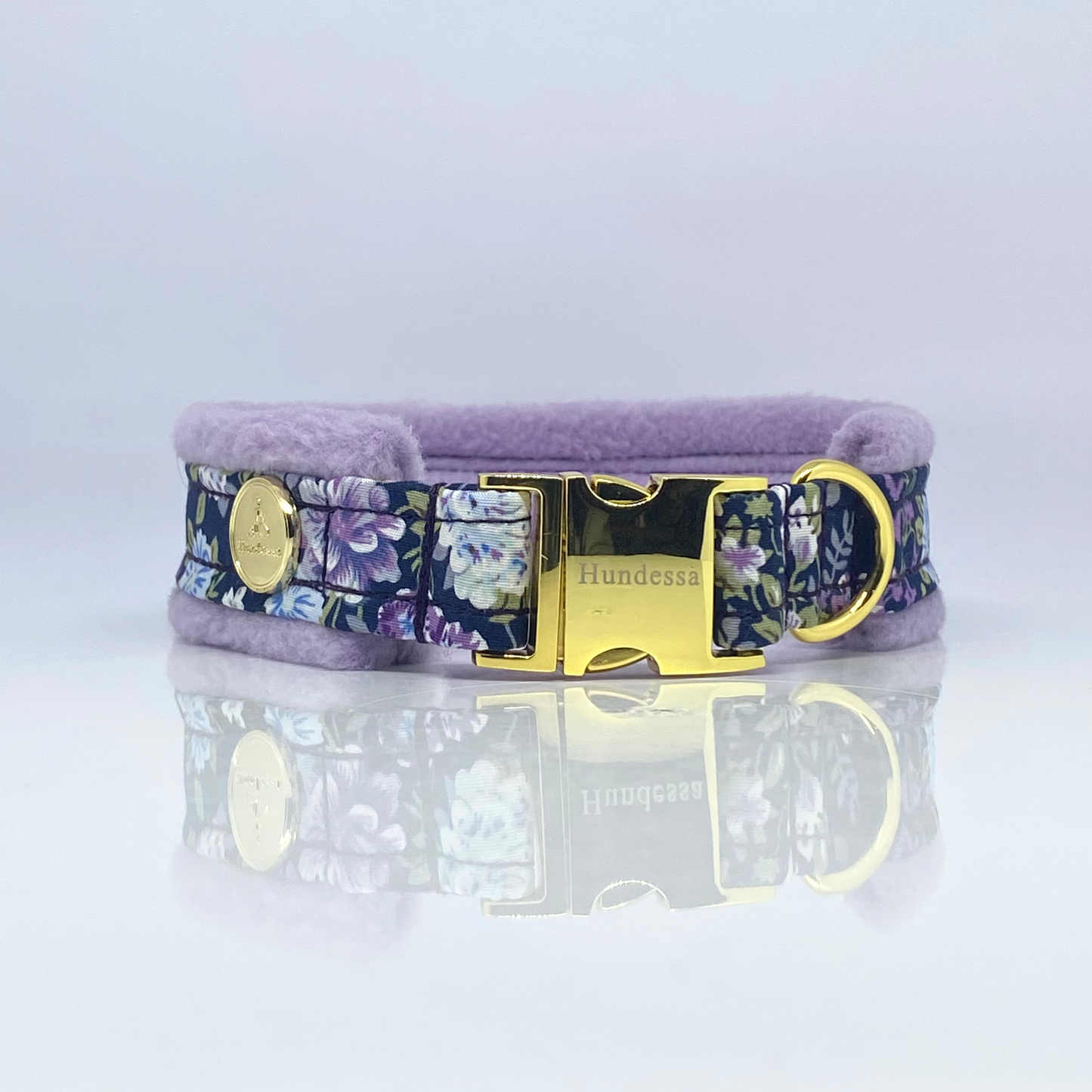 Unterlegtes Halsband VIOLETT + Fleece FLIEDER – Ansicht 2