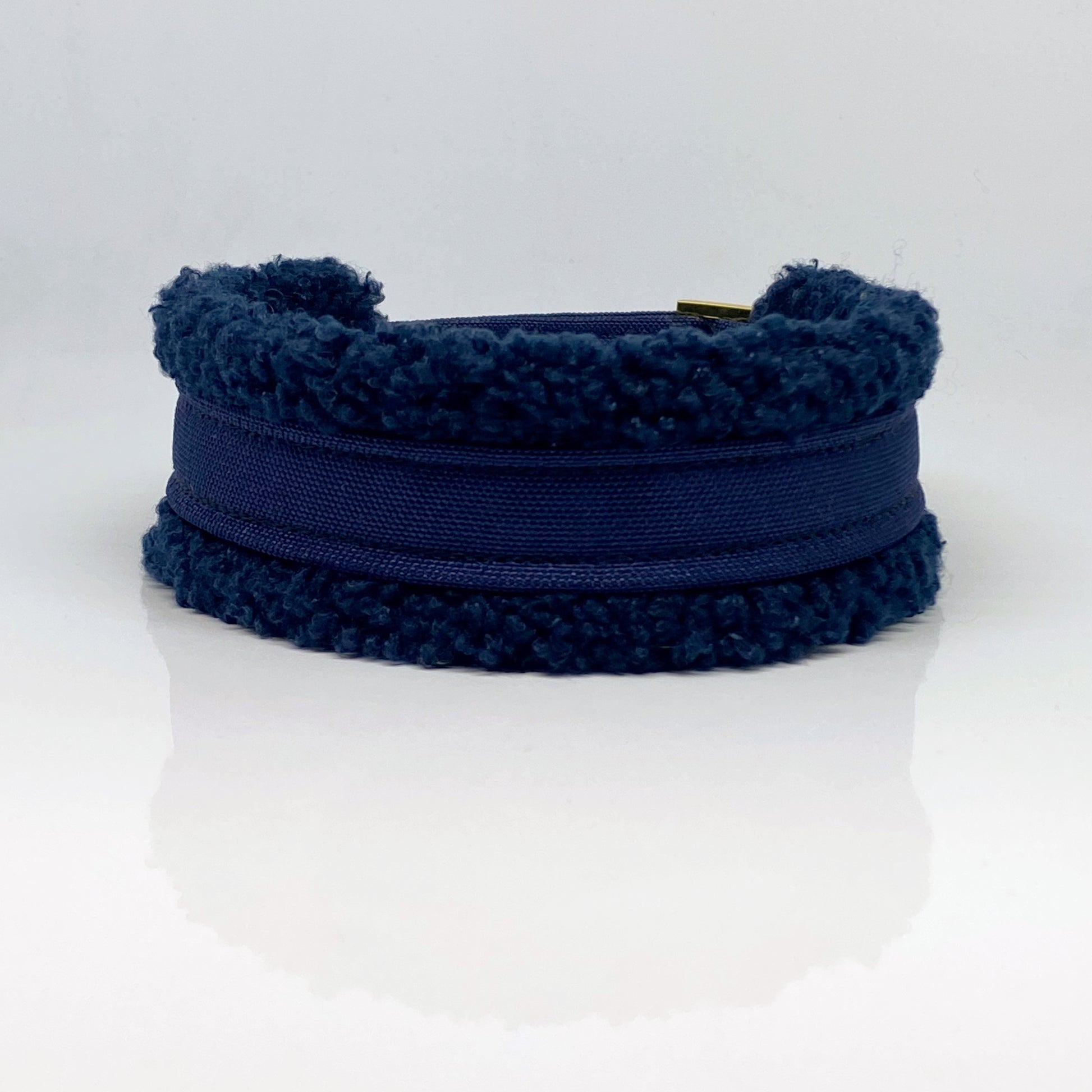 Unterlegtes Halsband NAVY + Teddy ROYAL – Ansicht 1