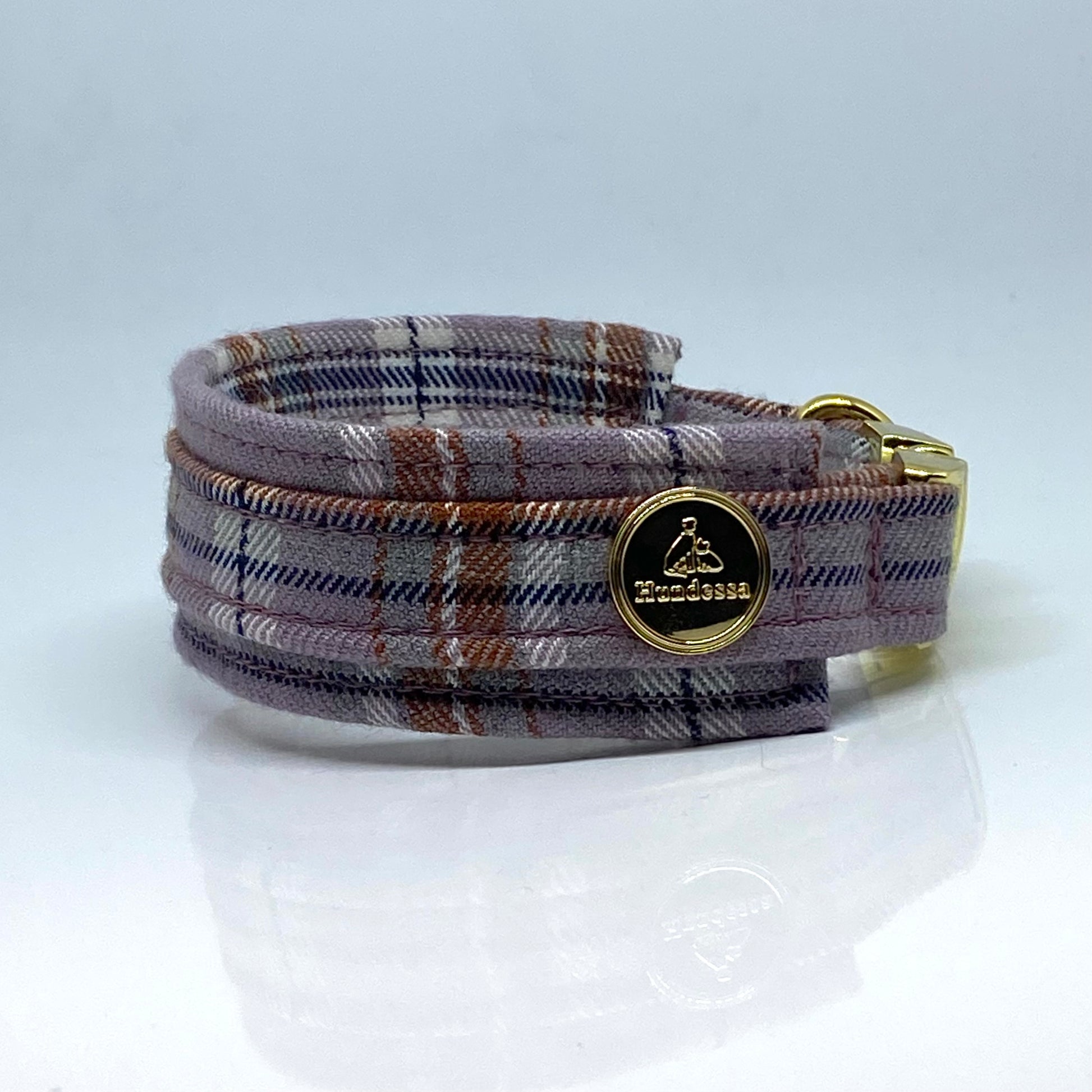 Unterlegtes Halsband LILAC CHECK – Ansicht 3