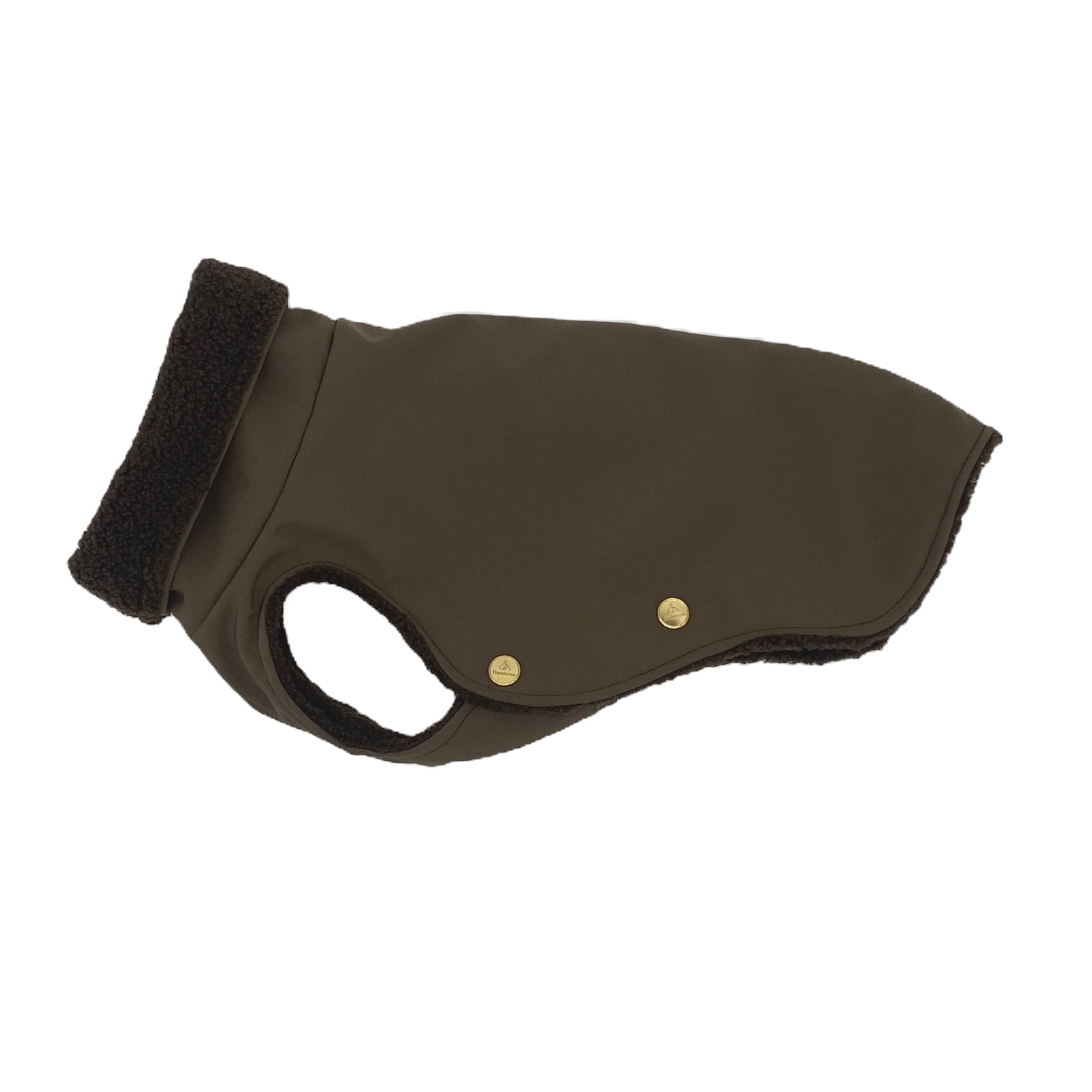 Hundemantel Softshell TAUPE + Teddy DARK MOCCA – Ansicht 1