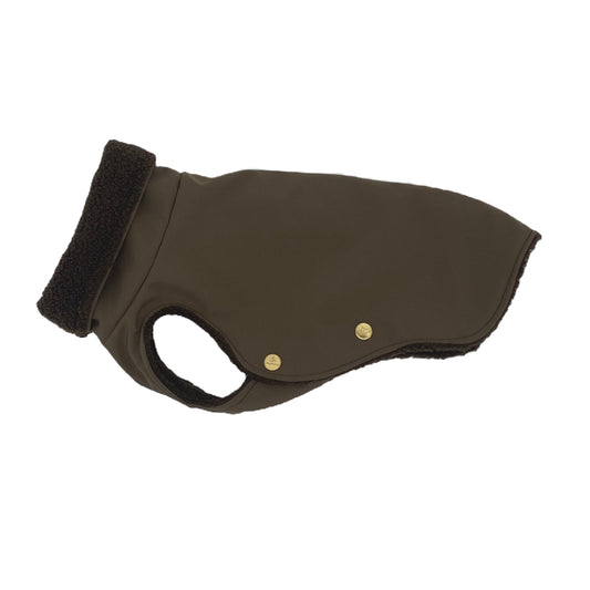 Hundemantel Softshell TAUPE + Teddy DARK MOCCA – Ansicht 1