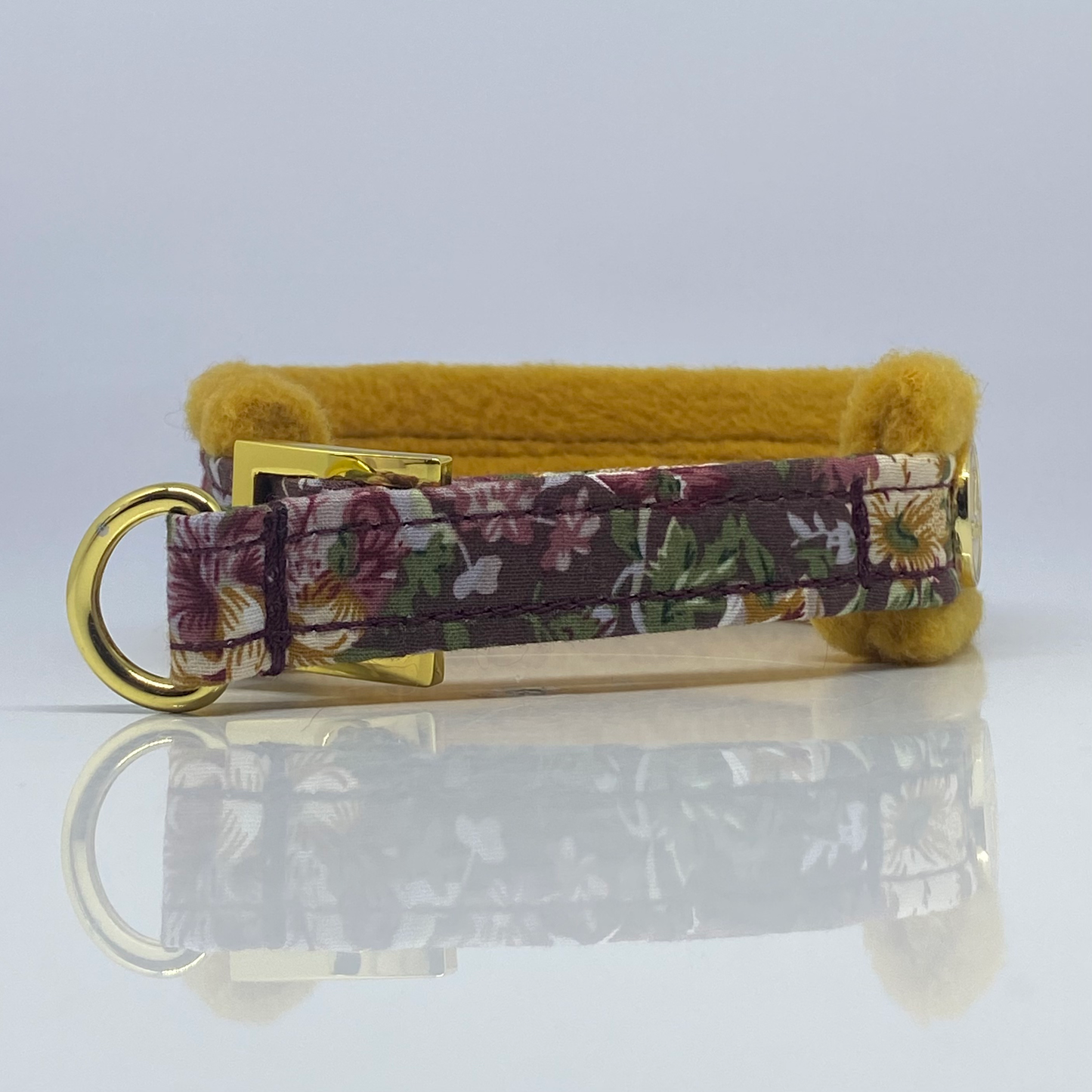Unterlegtes Halsband ROSENRANKE  + Fleece WILDHONIG – Ansicht 3