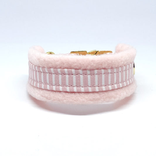 Unterlegtes Halsband MARITIM ROSA + Fleece BABYROSA – Ansicht 1