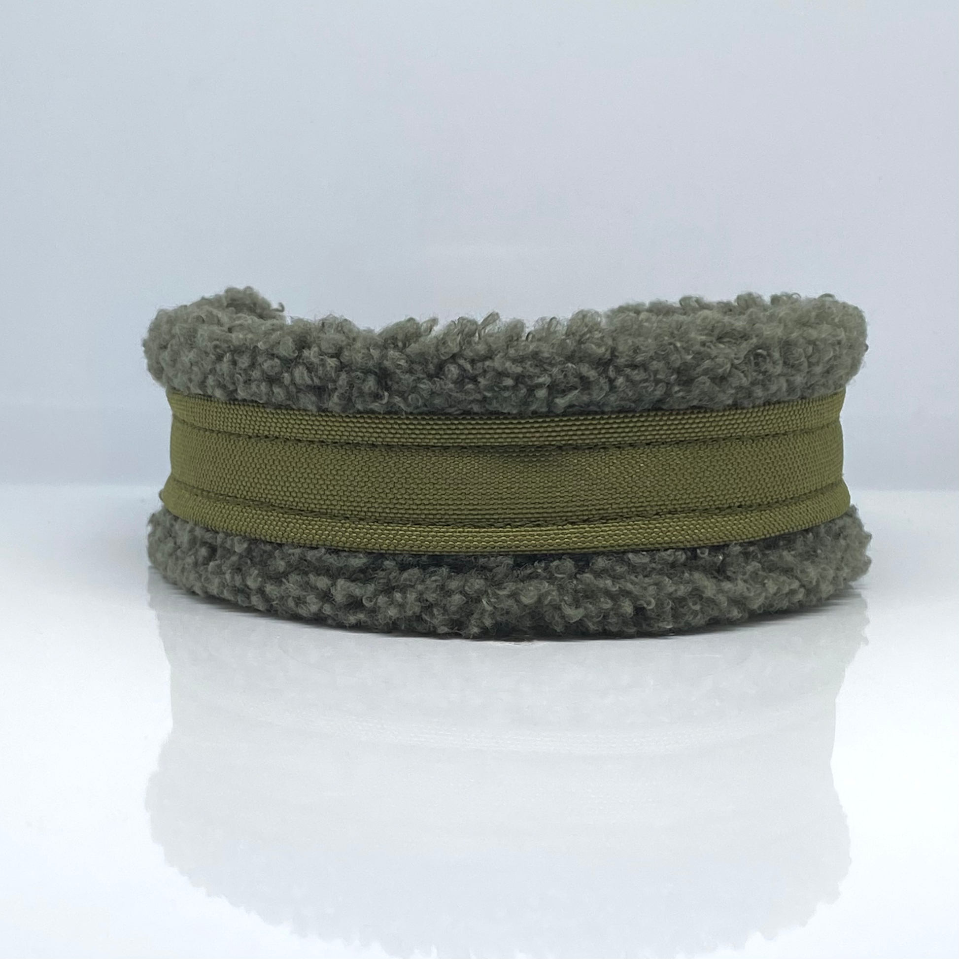 Unterlegtes Halsband OLIVE + Teddy – Ansicht 1