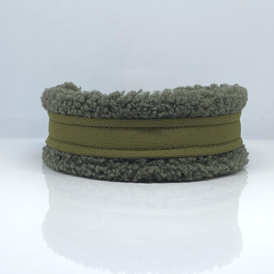 Unterlegtes Halsband OLIVE + Teddy – Ansicht 1