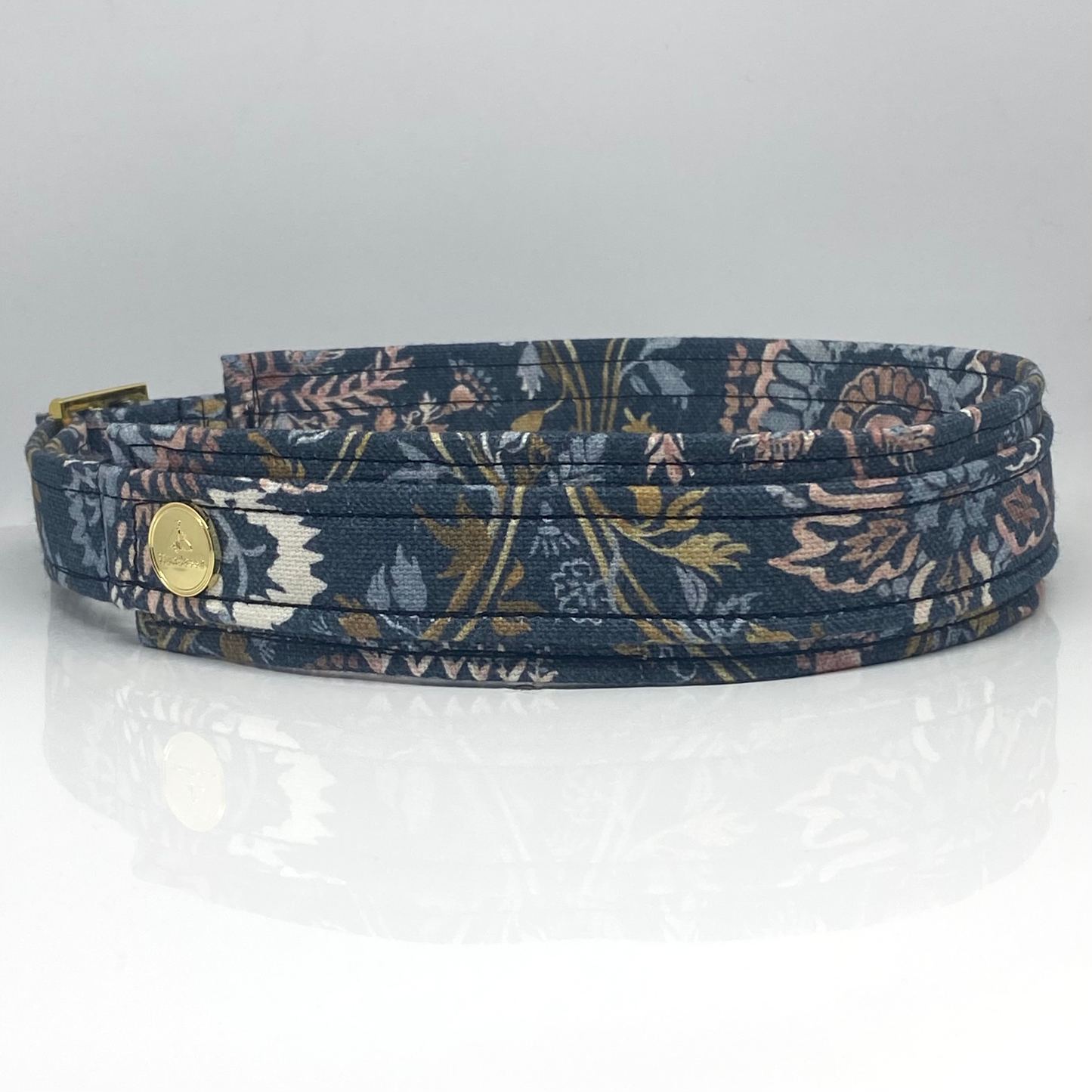 Unterlegtes Halsband BLUMENWIESE BLAU – Ansicht 2