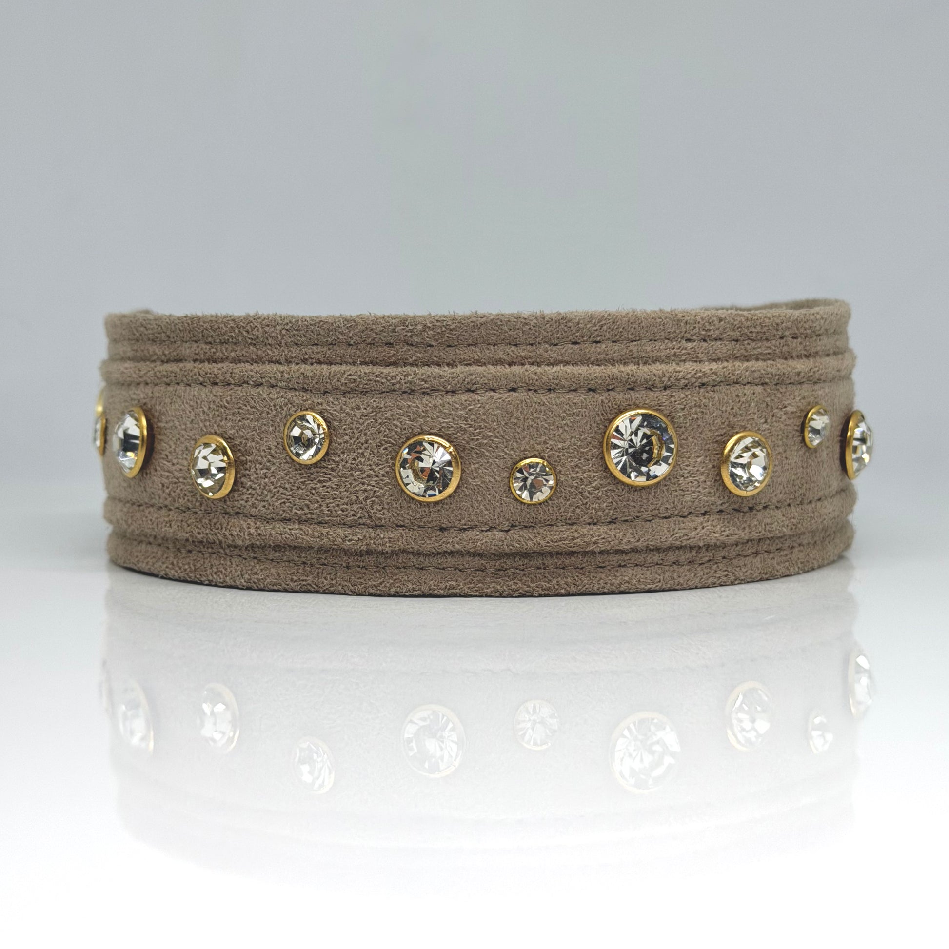 Unterlegtes Halsband KAMEL Velours