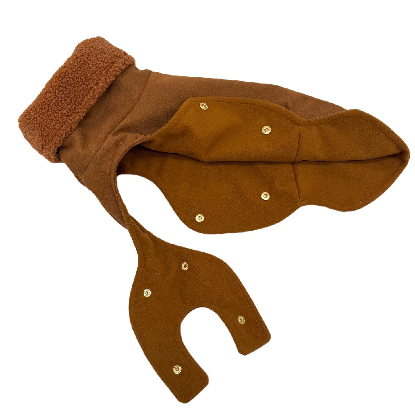 Iggy Hundemantel Velours CARAMEL + Teddy TERRA – Ansicht 3