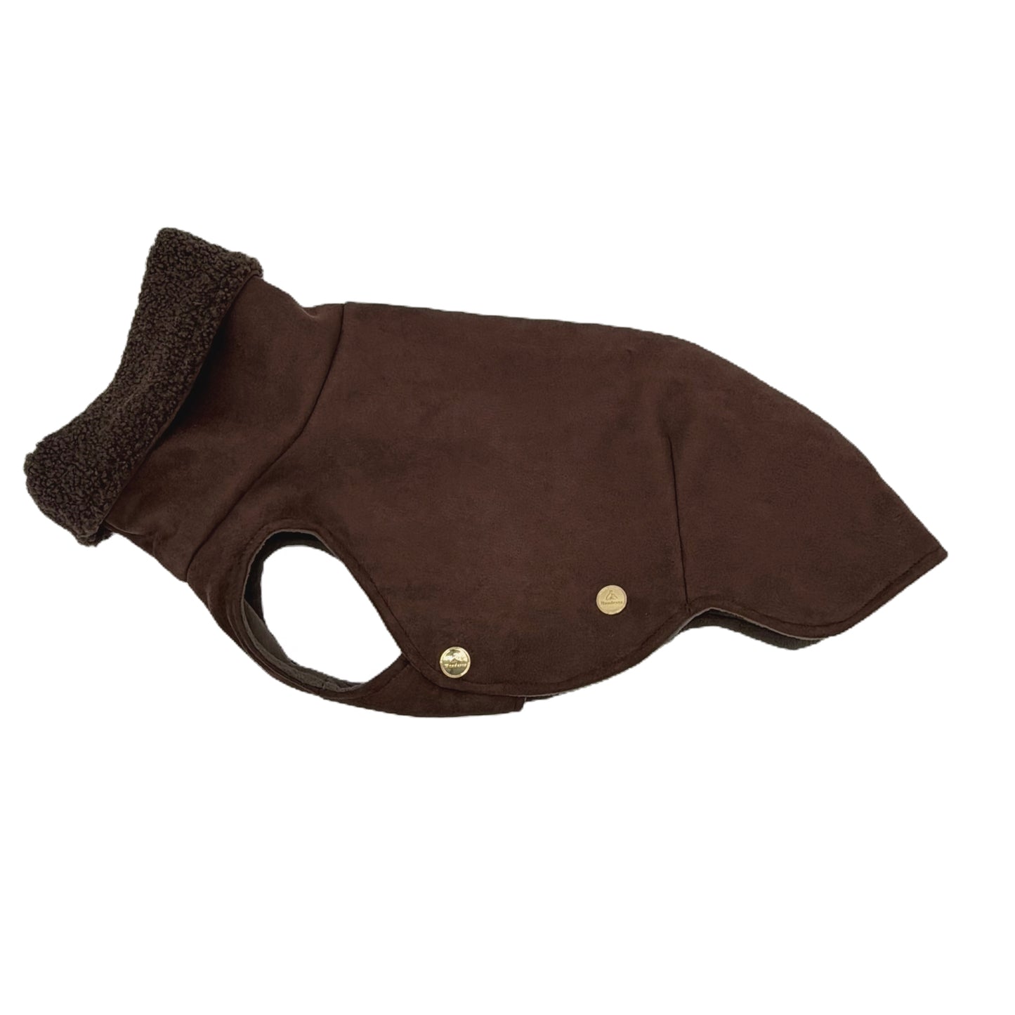 Iggy Hundemantel Velours CHESTNUT + Teddy DARK MOCCA – Ansicht 1