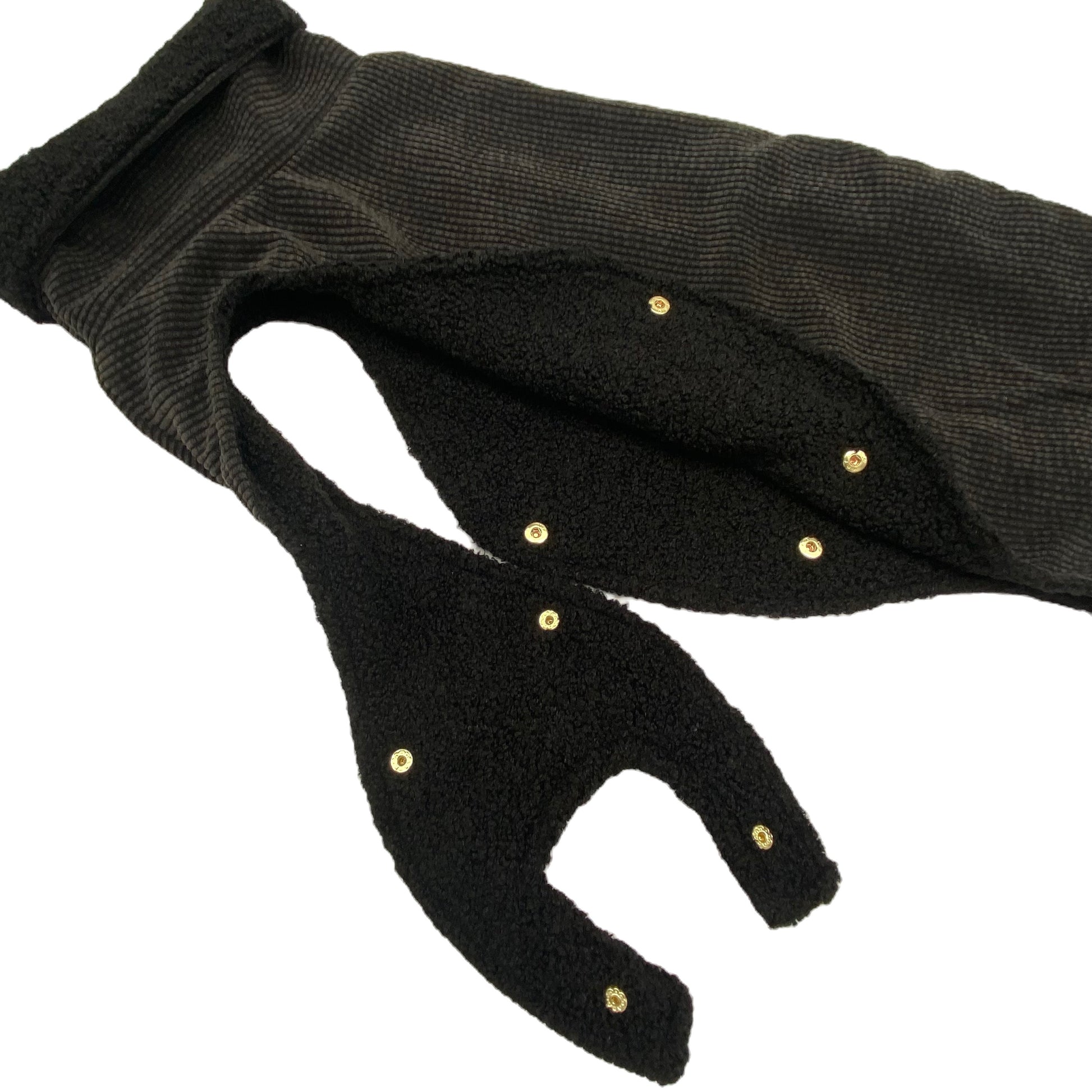 Hundemantel Cord MIDNIGHT + Teddy ONYX – Ansicht 3