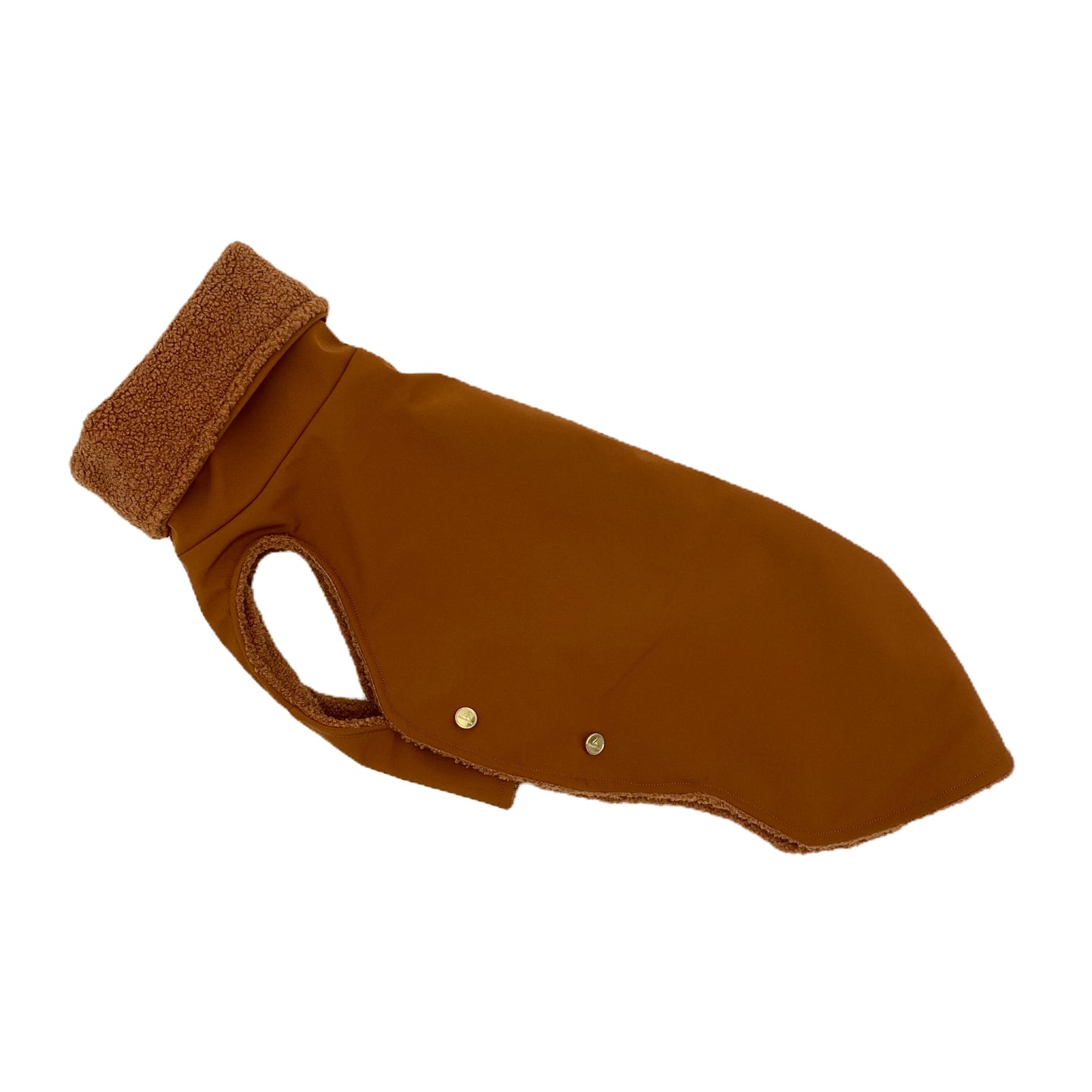 Hundemantel Softshell COGNAC + Teddy
