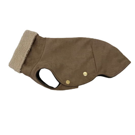 Iggy Hundemantel Velours ALMONT + Teddy LAMB – Ansicht 1