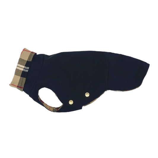 Iggy Hundemantel Softshell SCHWARZ +KARO