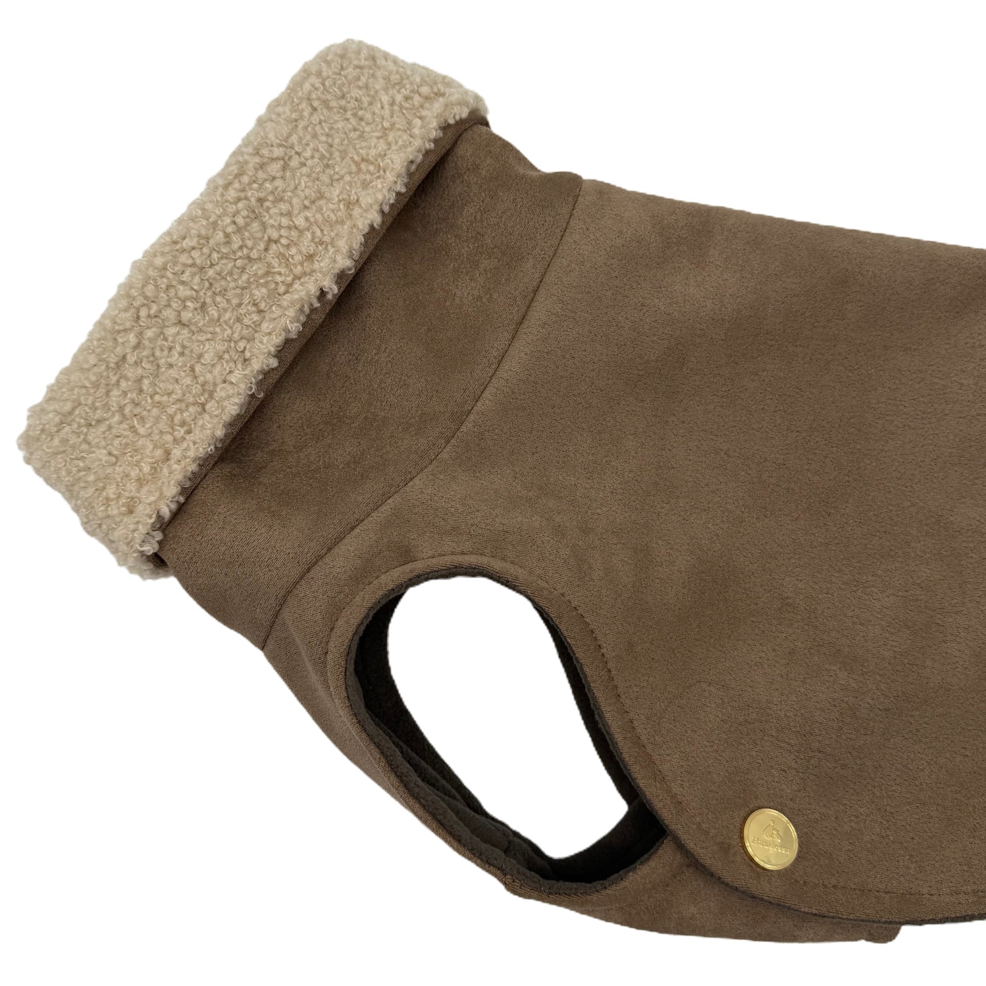 Iggy Hundemantel Velours ALMONT + Teddy LAMB – Ansicht 2