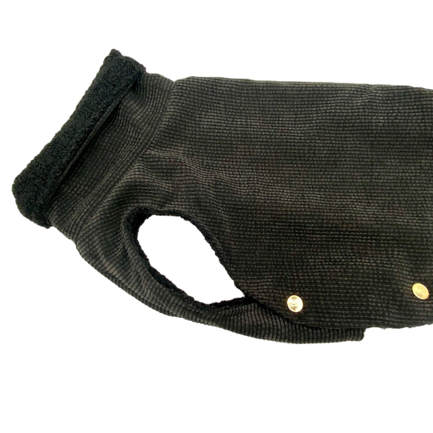 Hundemantel Cord MIDNIGHT + Teddy ONYX – Ansicht 2