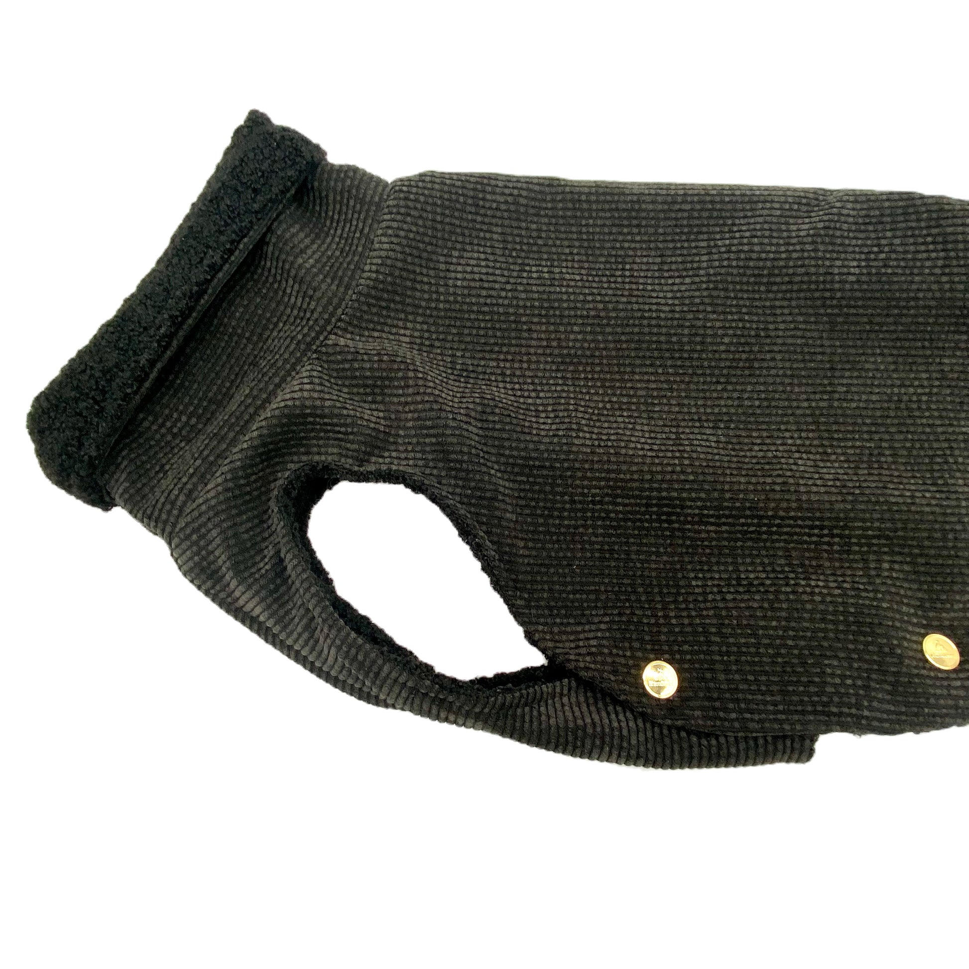 Hundemantel Cord MIDNIGHT + Teddy ONYX – Ansicht 2