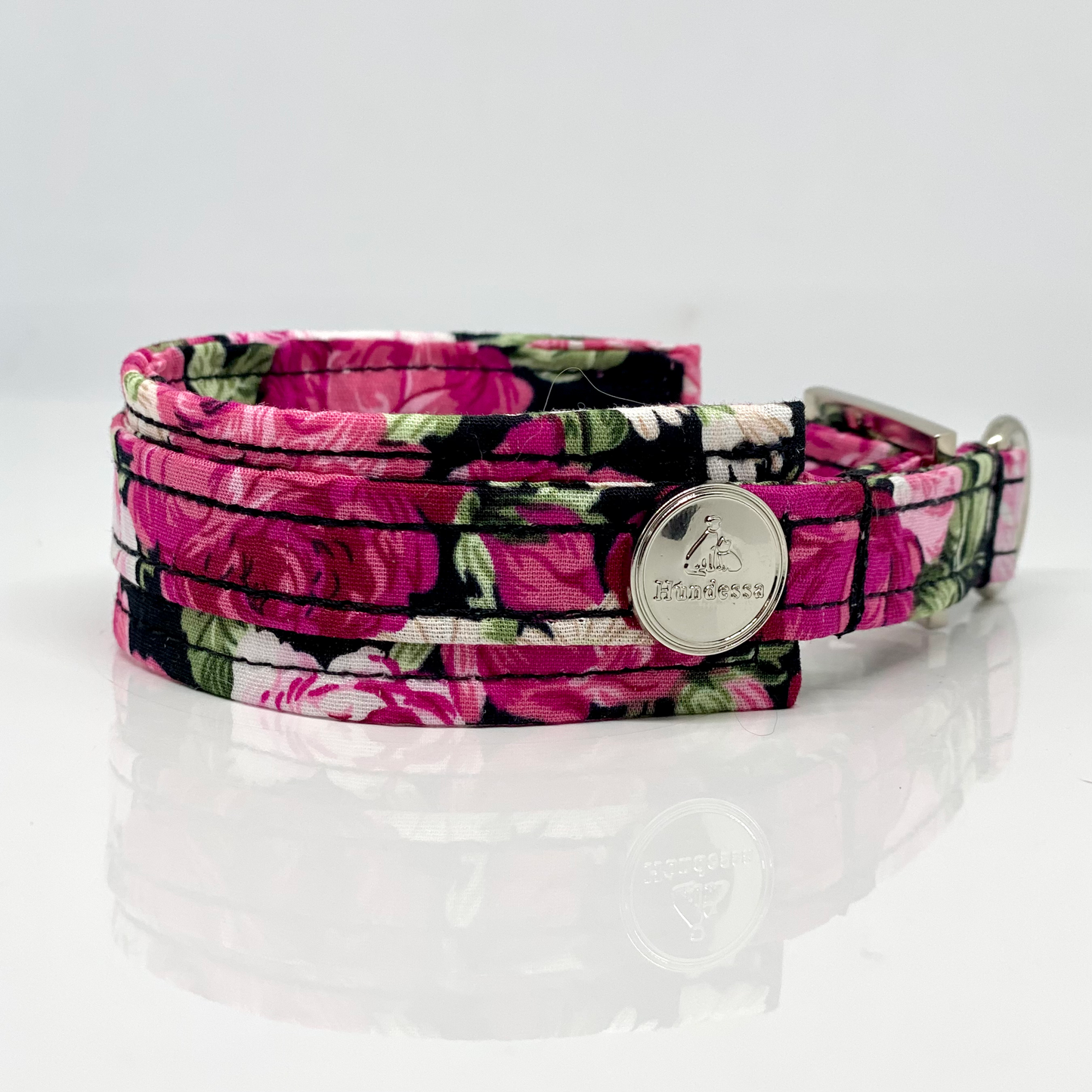 Unterlegtes Halsband PINK ROSES – Ansicht 2