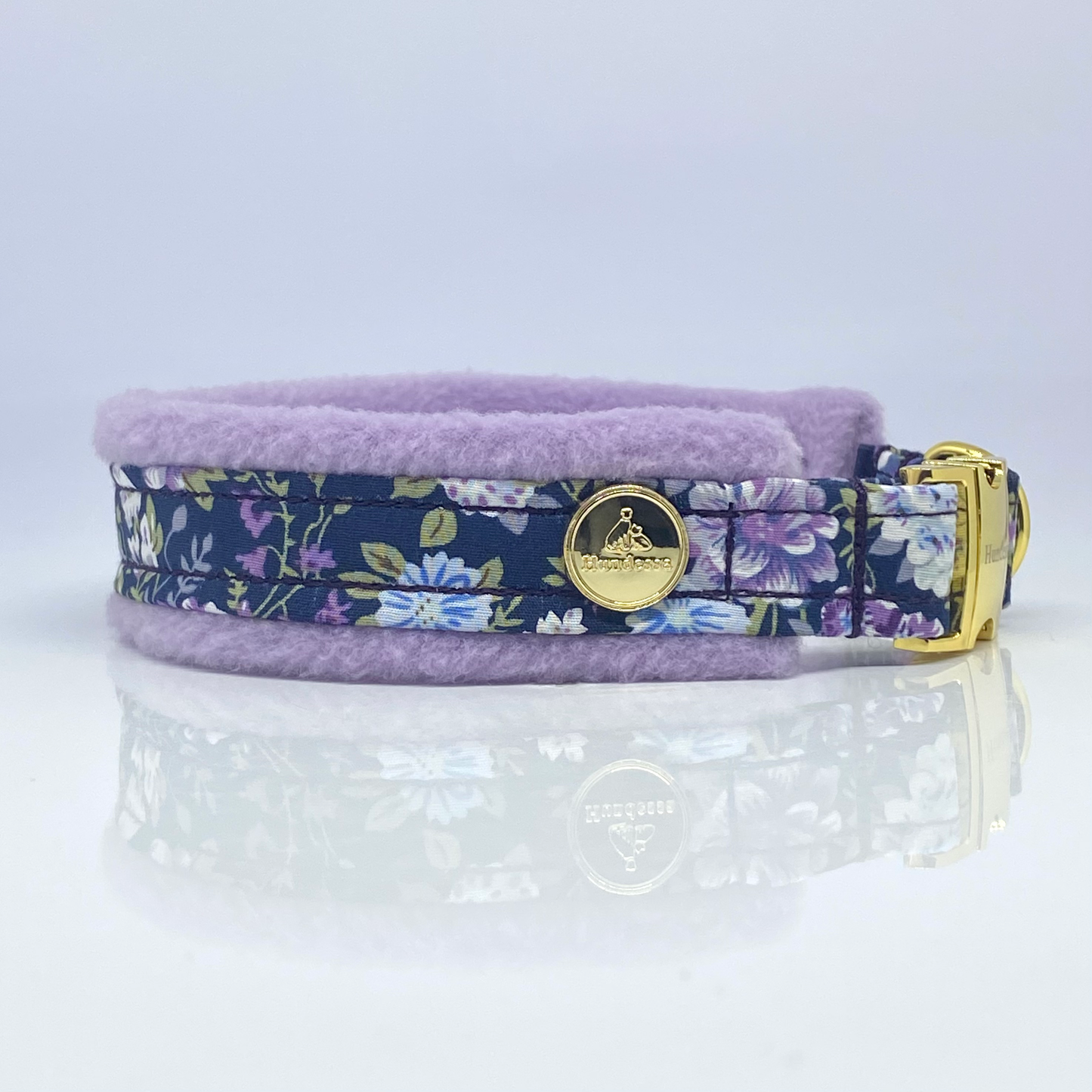 Unterlegtes Halsband VIOLETT + Fleece FLIEDER – Ansicht 3