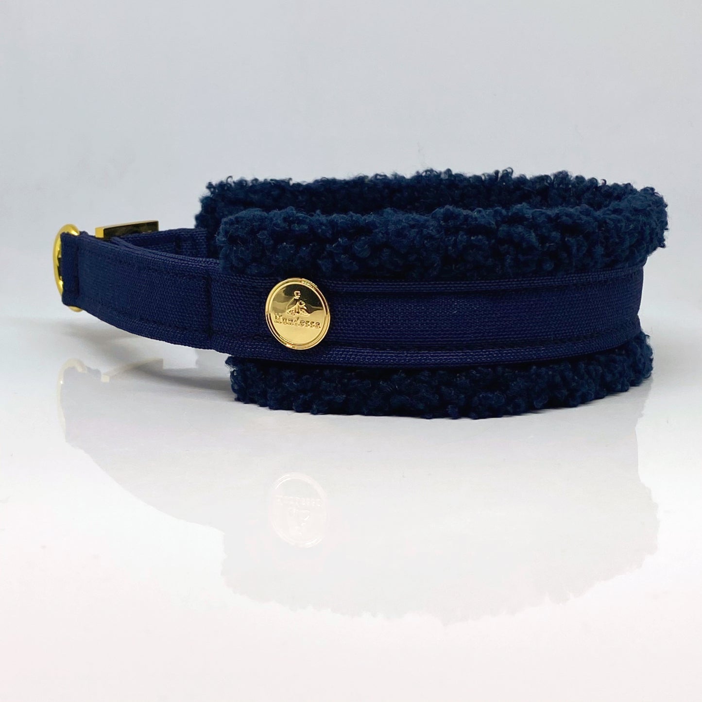 Unterlegtes Halsband NAVY + Teddy ROYAL – Ansicht 2