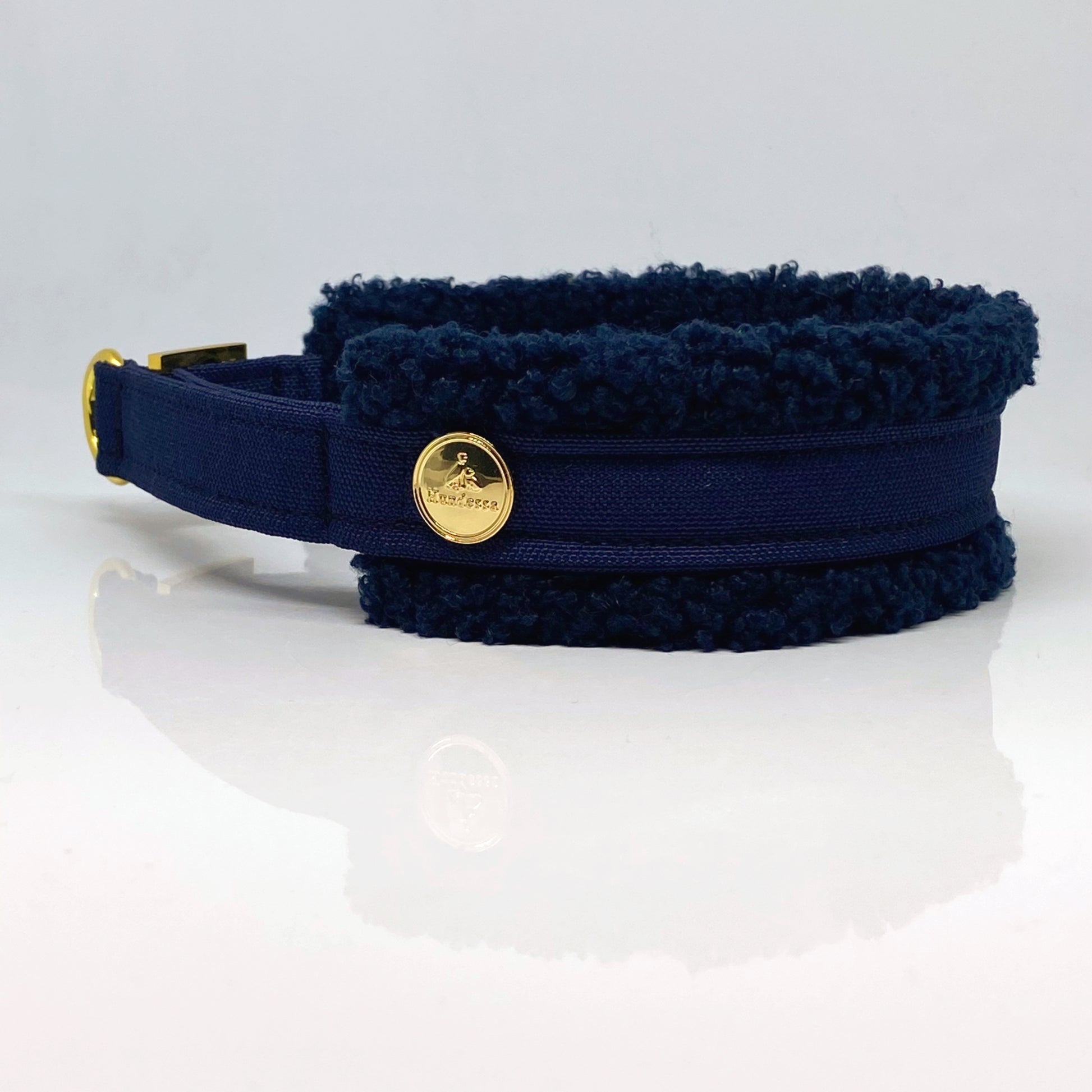 Unterlegtes Halsband NAVY + Teddy ROYAL – Ansicht 2
