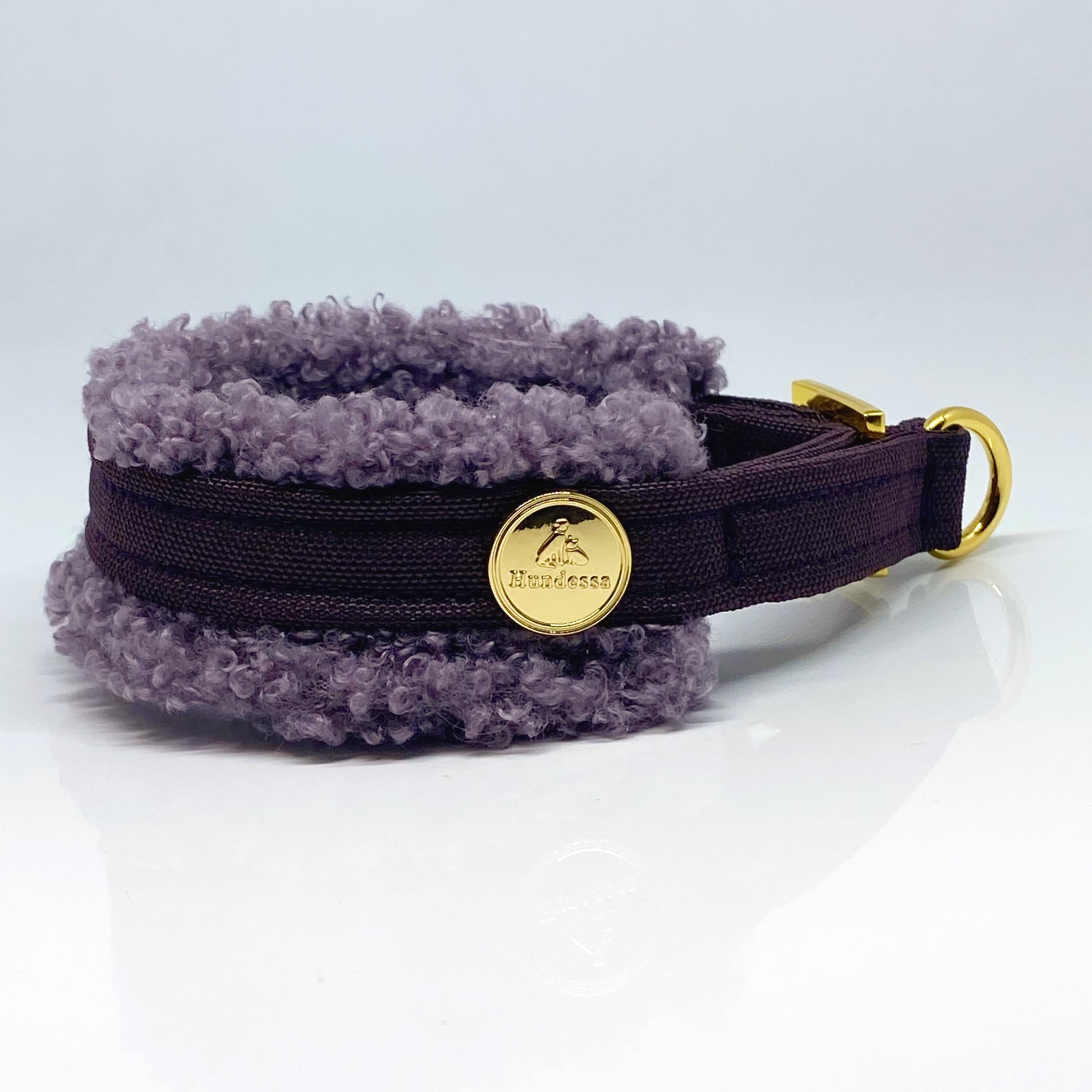 Unterlegtes Halsband MULBERRY + Teddy PURPLE – Ansicht 2