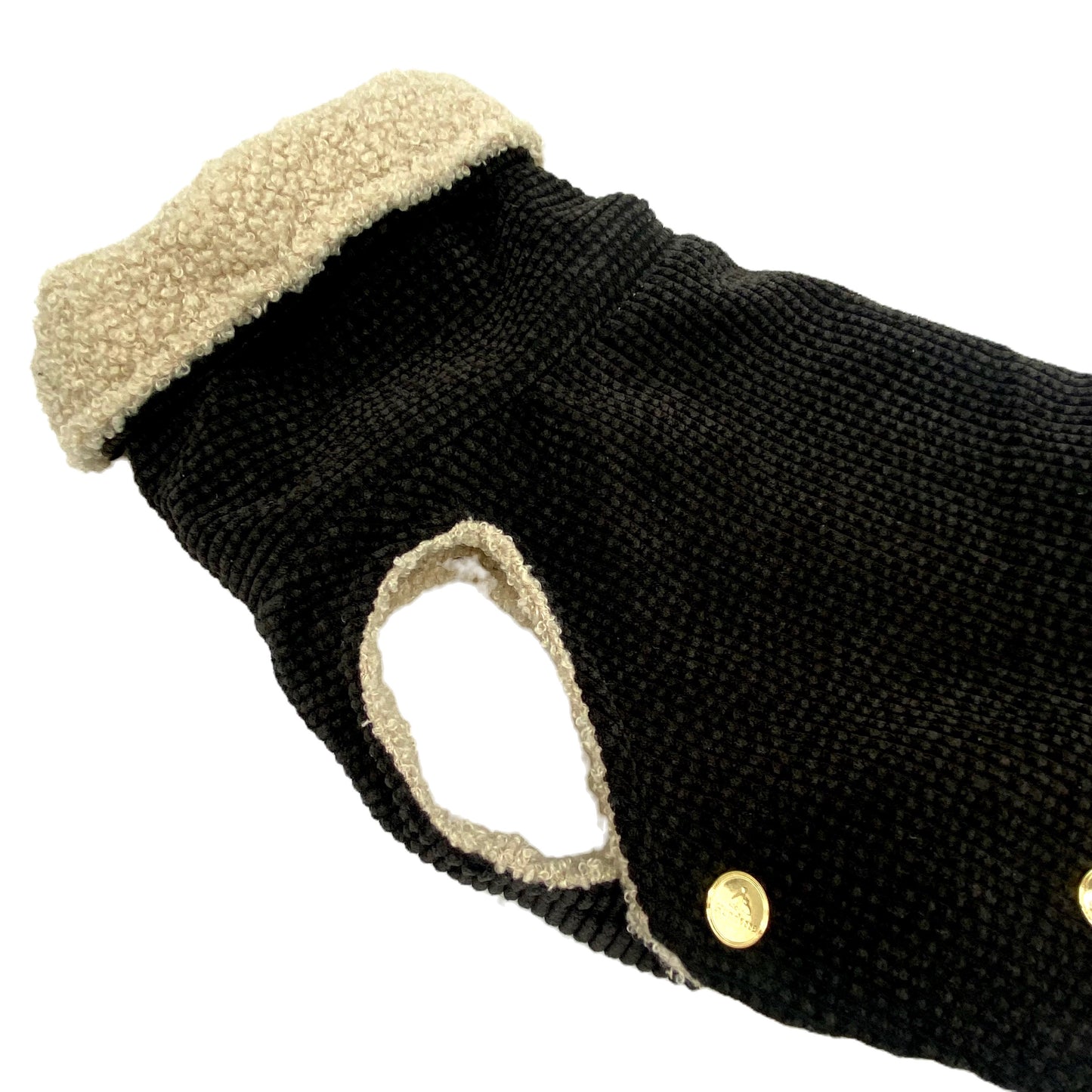 Iggy Hundemantel Cord MIDNIGHT +Teddy LAMB – Ansicht 2