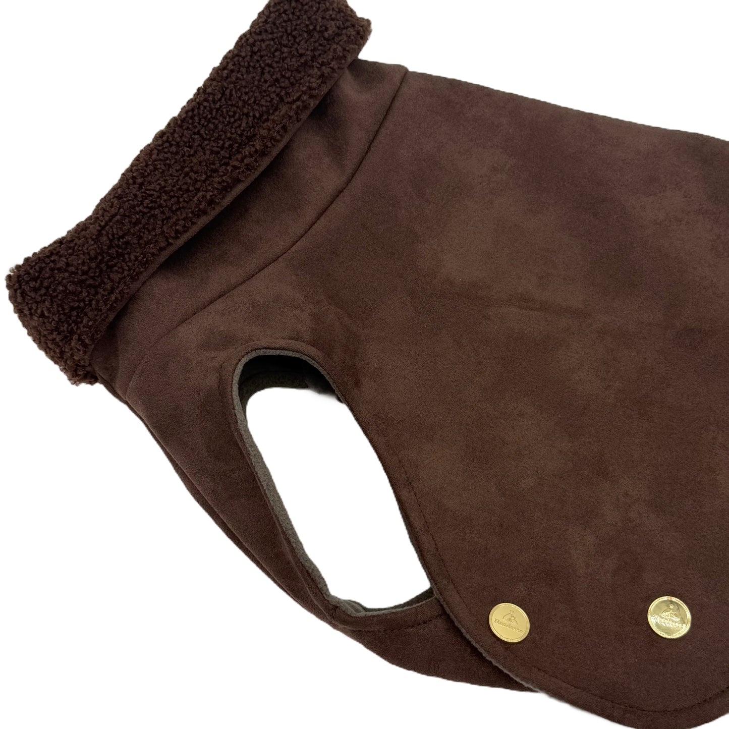 Hundemantel Velours CHESTNUT + Teddy DARK MOCCA – Ansicht 2