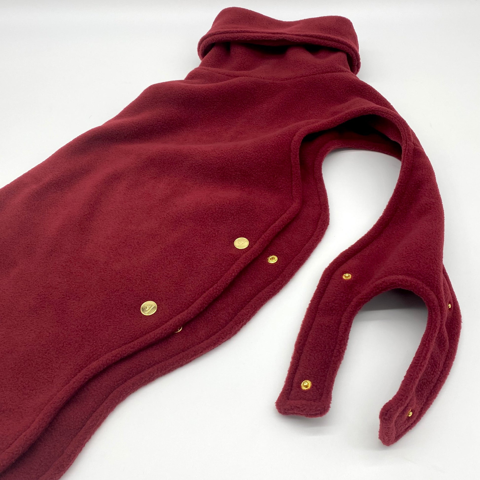 Hundemantel Fleece WEINROT – Ansicht 2