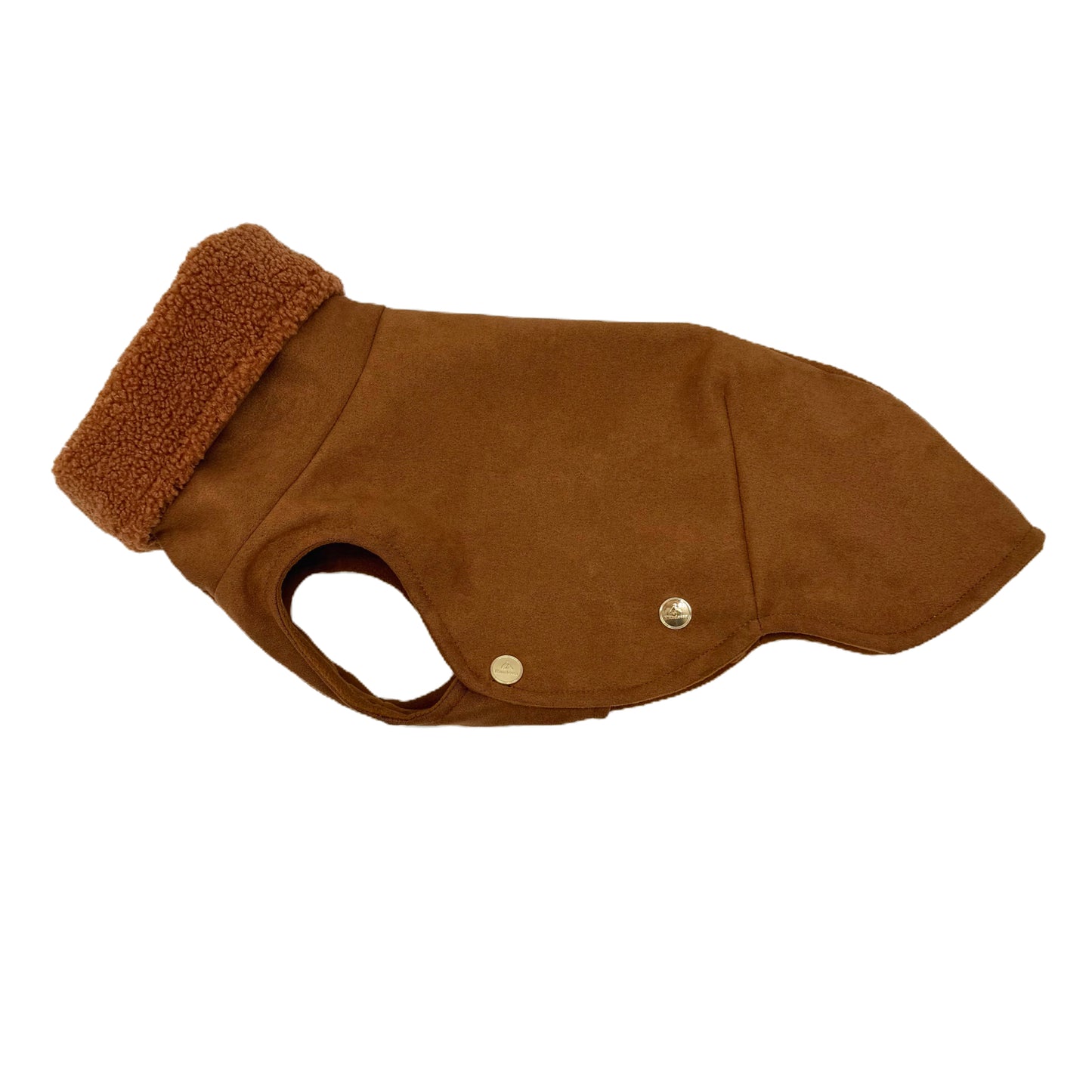 Iggy Hundemantel Velours CARAMEL + Teddy TERRA – Ansicht 1