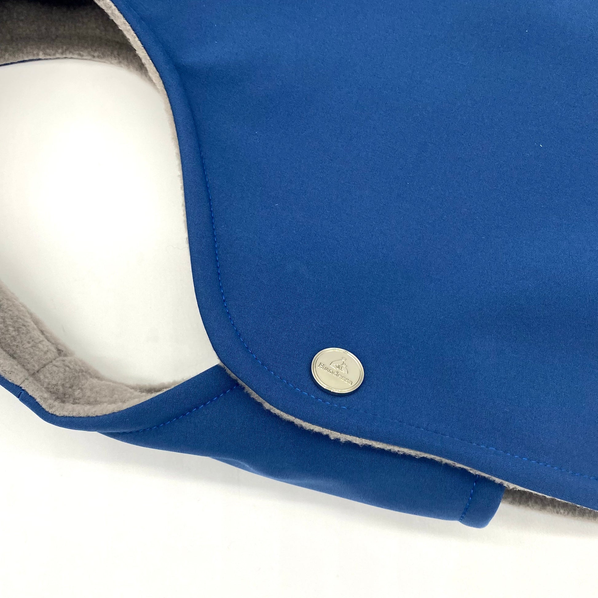 Frenchie Hundemantel Softshell MEERBLAU – Ansicht 2