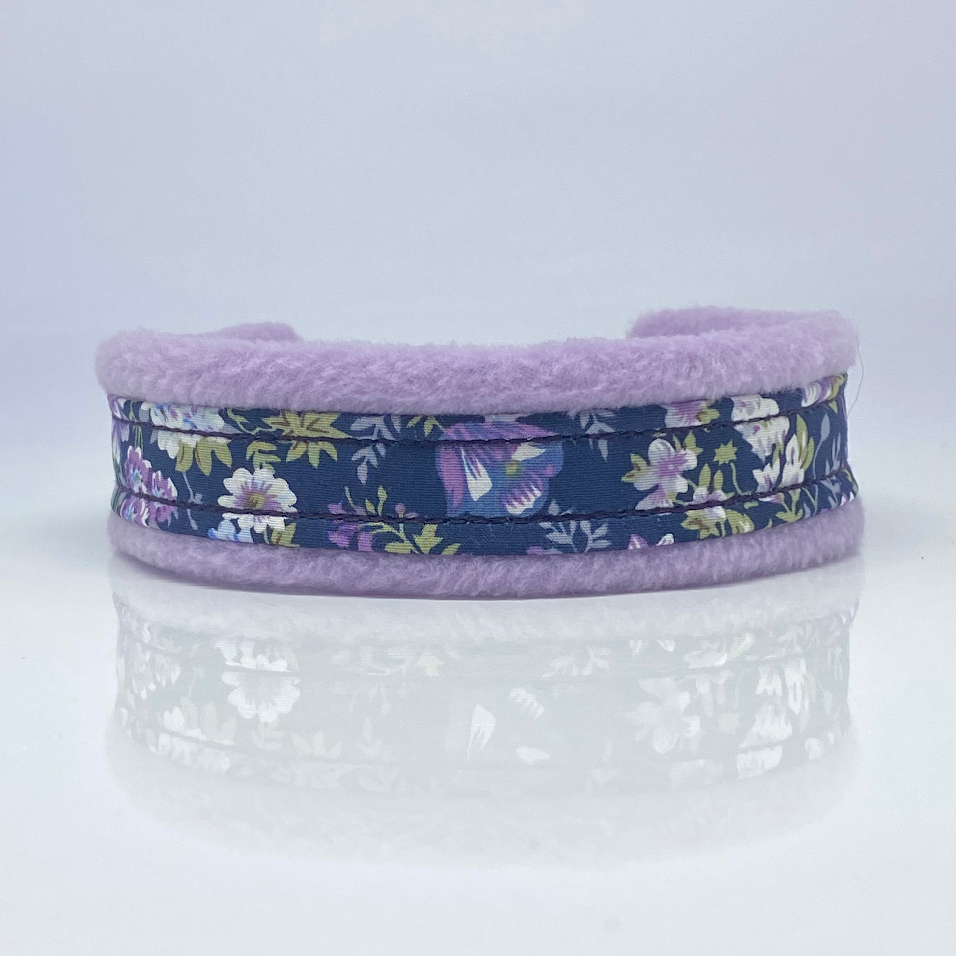 Unterlegtes Halsband VIOLETT + Fleece FLIEDER – Ansicht 1