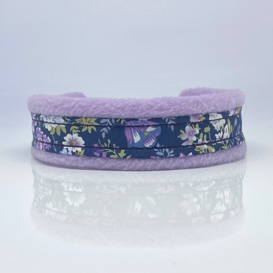 Unterlegtes Halsband VIOLETT + Fleece FLIEDER – Ansicht 1