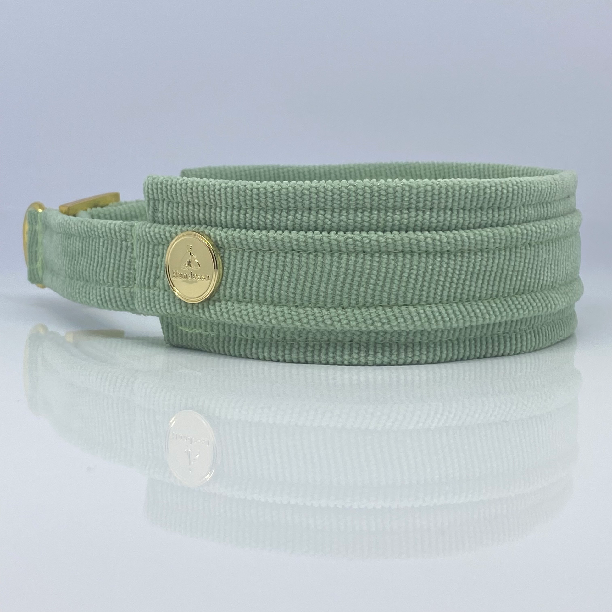 Unterlegtes Halsband Cord LINDGRÜN – Ansicht 2