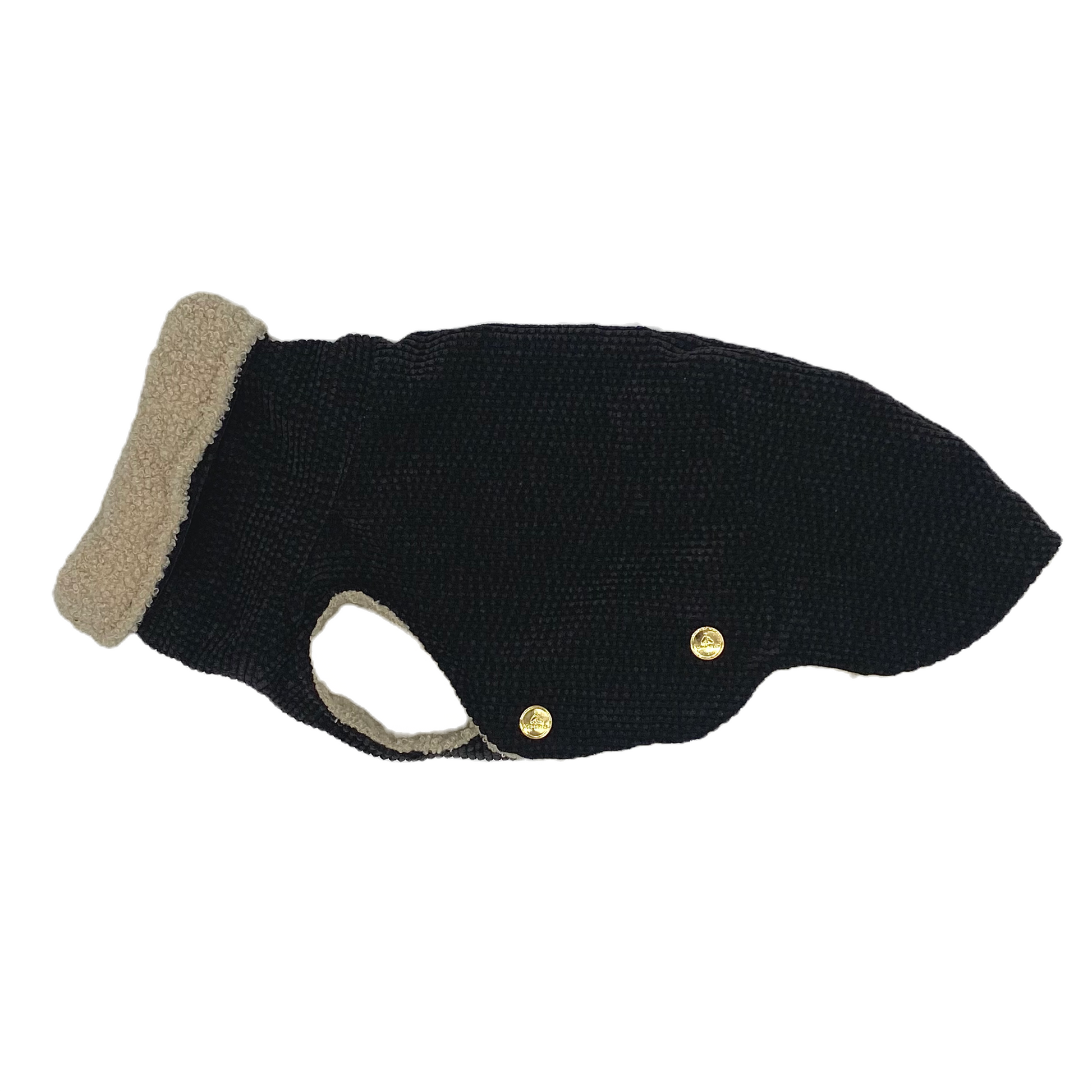 Iggy Hundemantel Cord MIDNIGHT +Teddy LAMB – Ansicht 1
