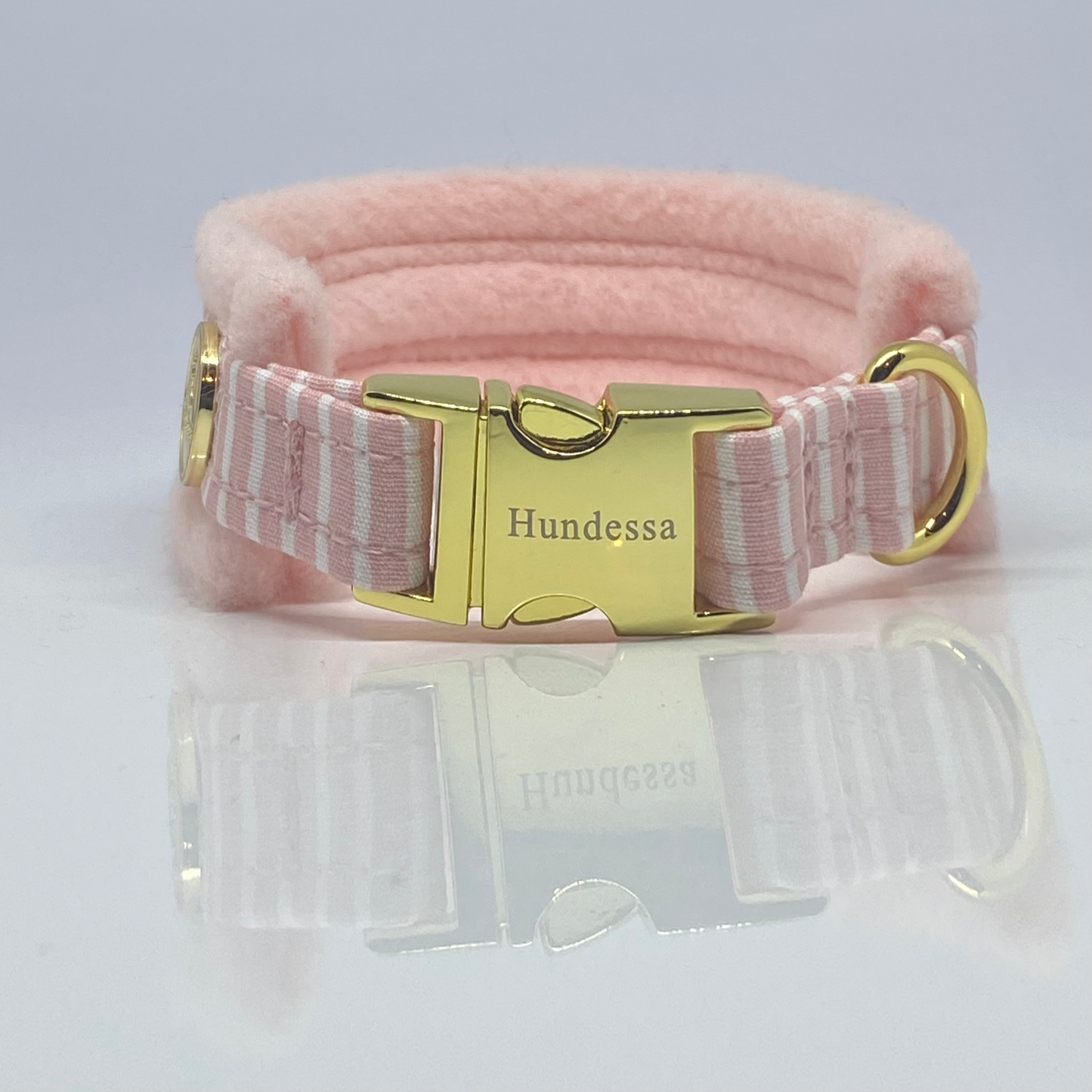 Unterlegtes Halsband MARITIM ROSA + Fleece BABYROSA – Ansicht 3